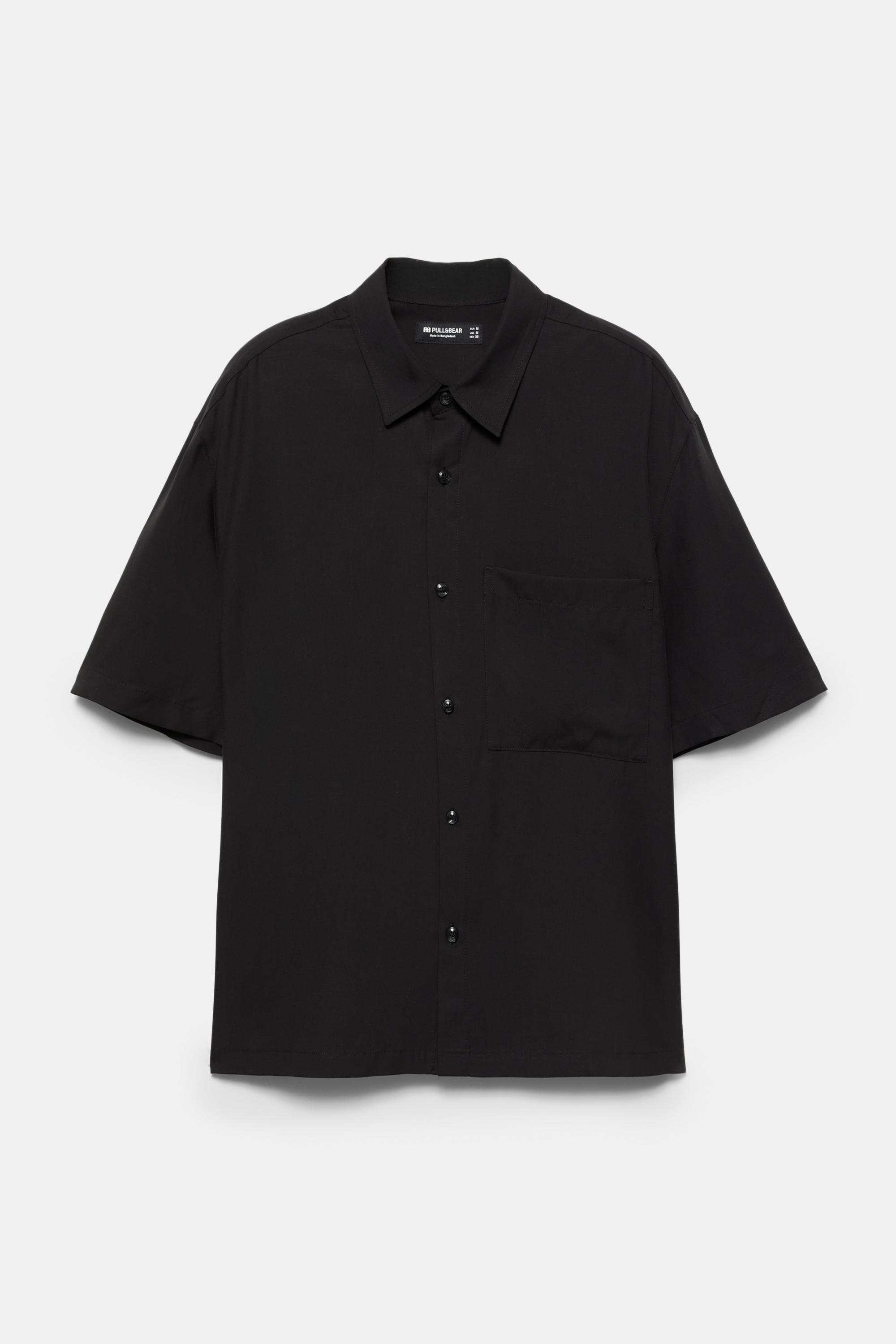 Short sleeve shirt with pocket — Black