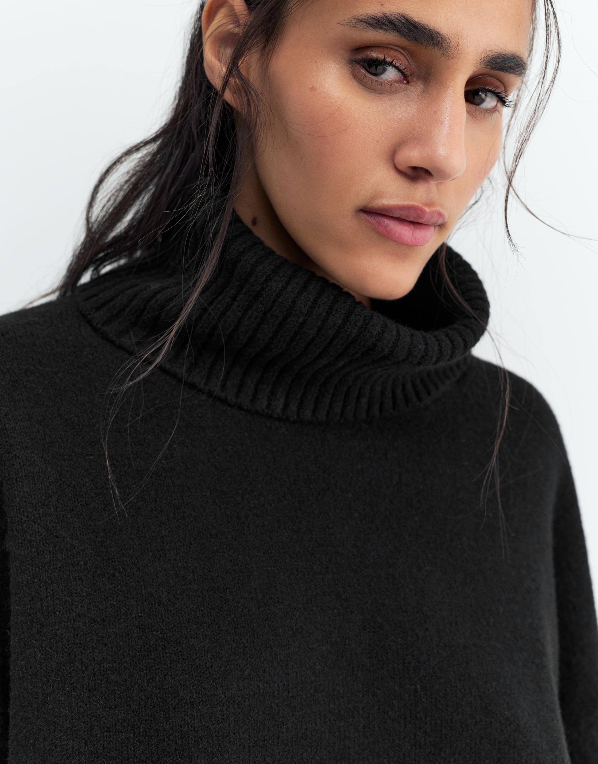 Yumuşak dik yaka kazak - Görsel 14