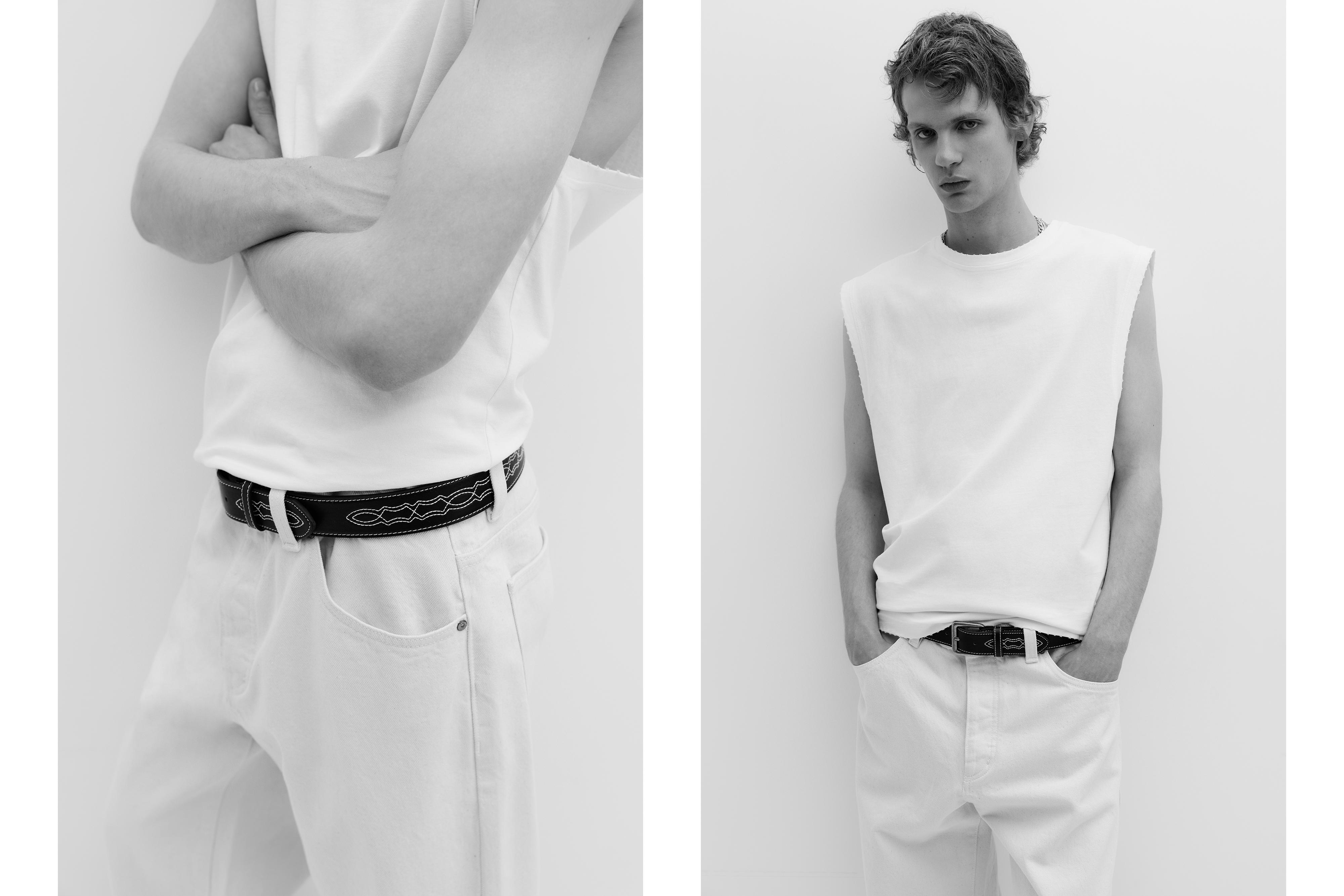 Dikiş detaylı suni deri kemer - Görsel 8