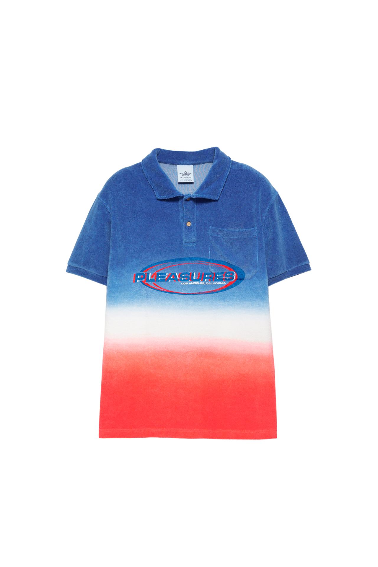 Pleasures x STWD ombré polo shirt — Blue