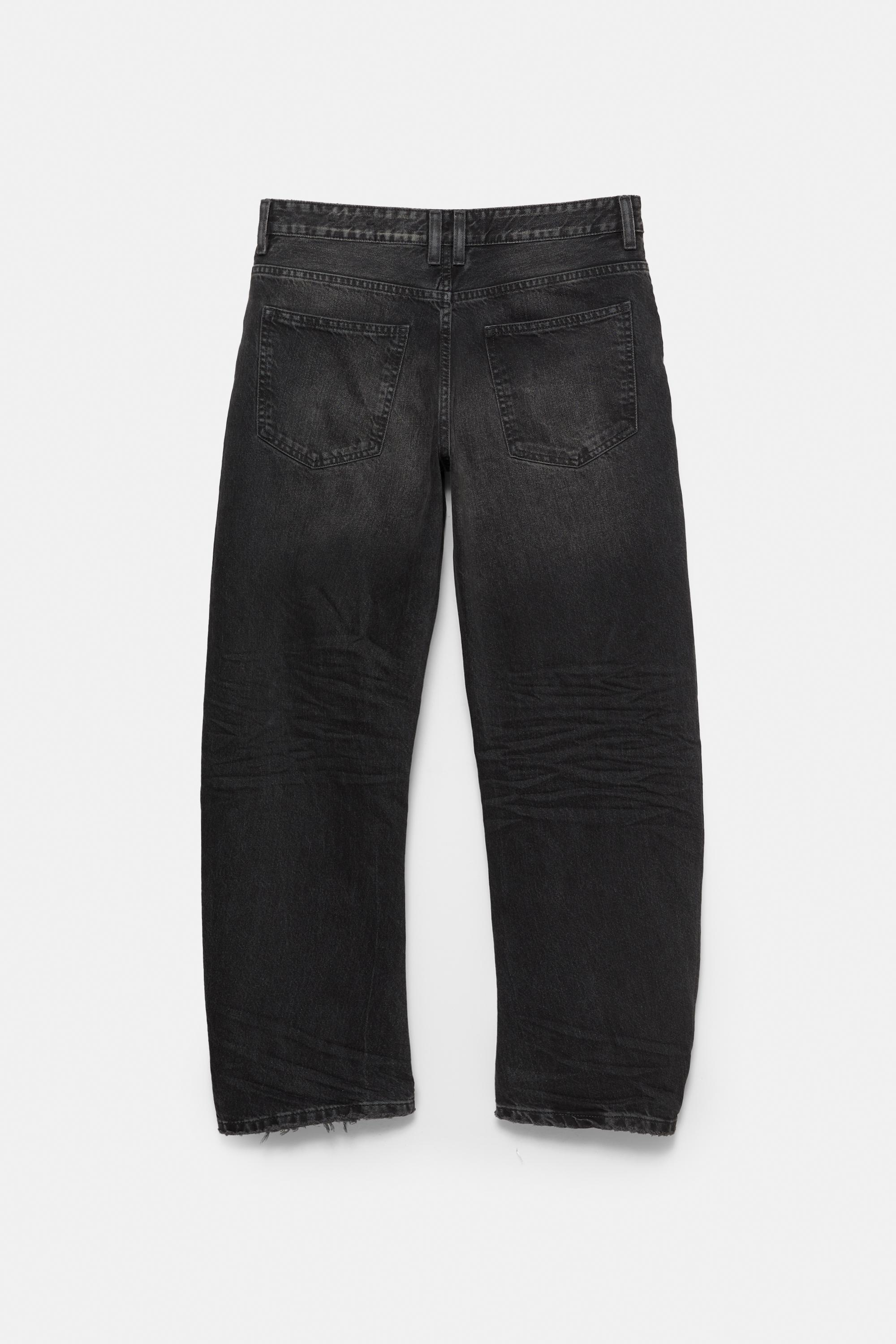 Low-rise baggy jeans — Faded black