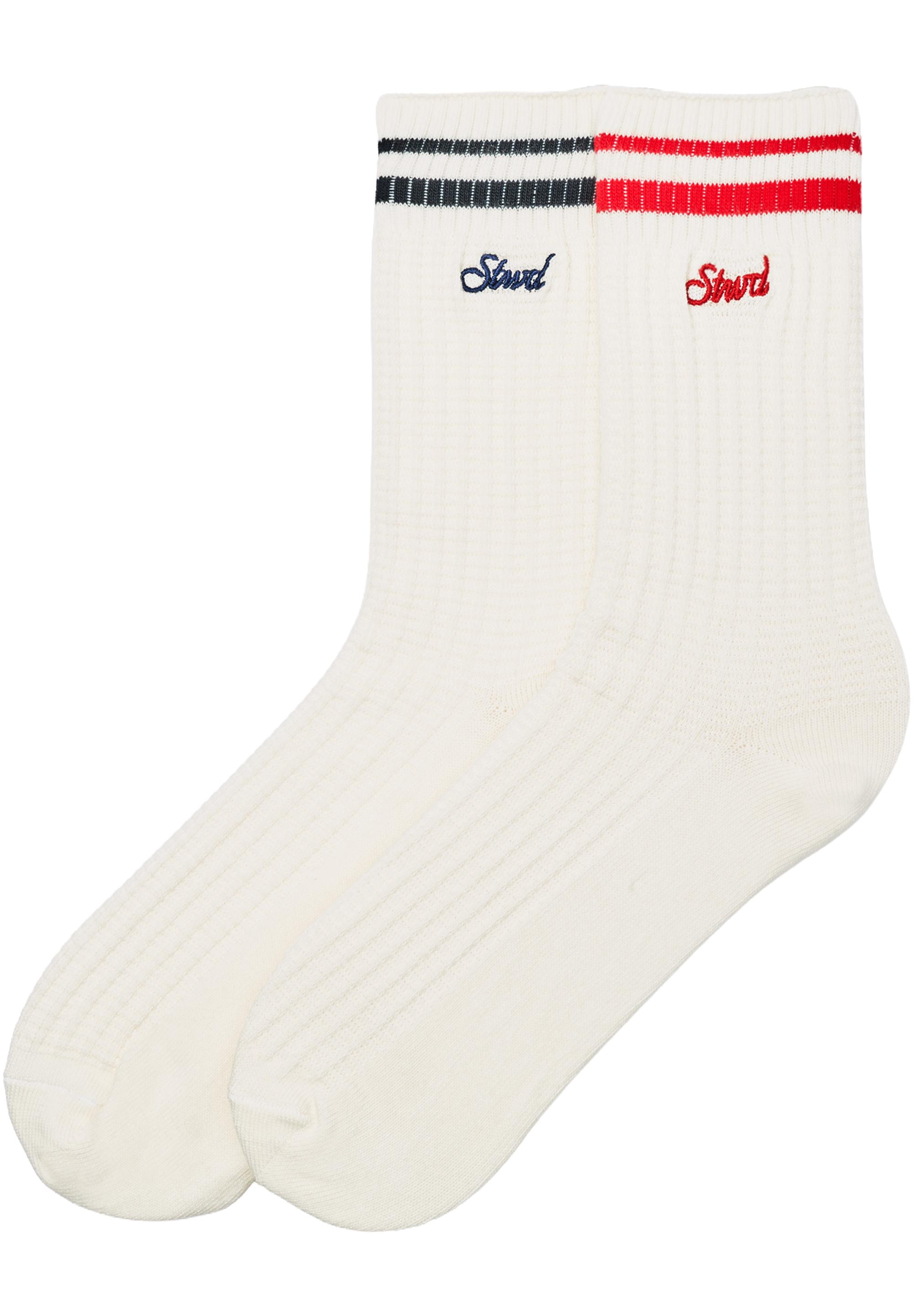 Striped sports socks — Red