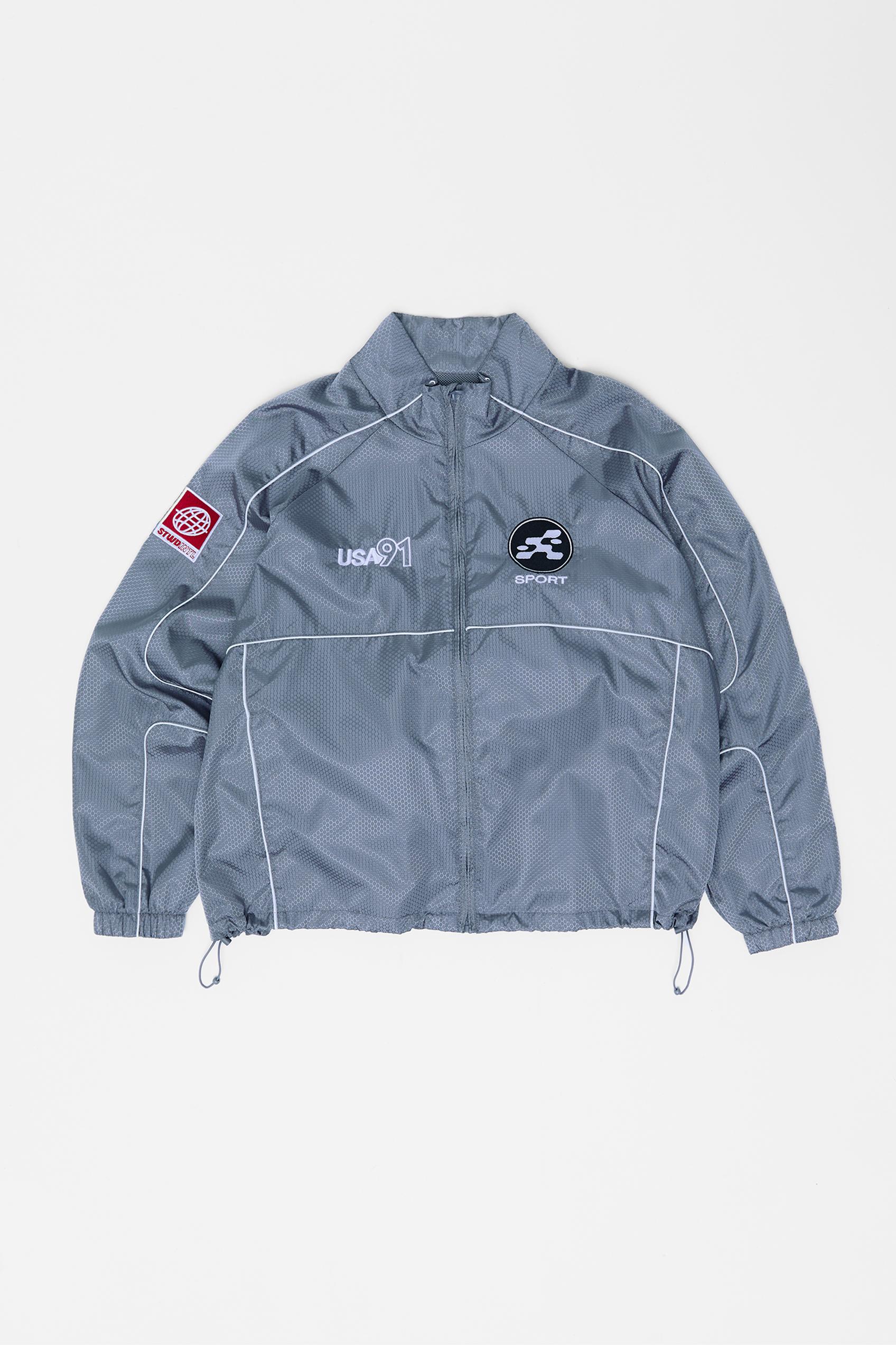 STWD contrast seam jacket — Medium grey