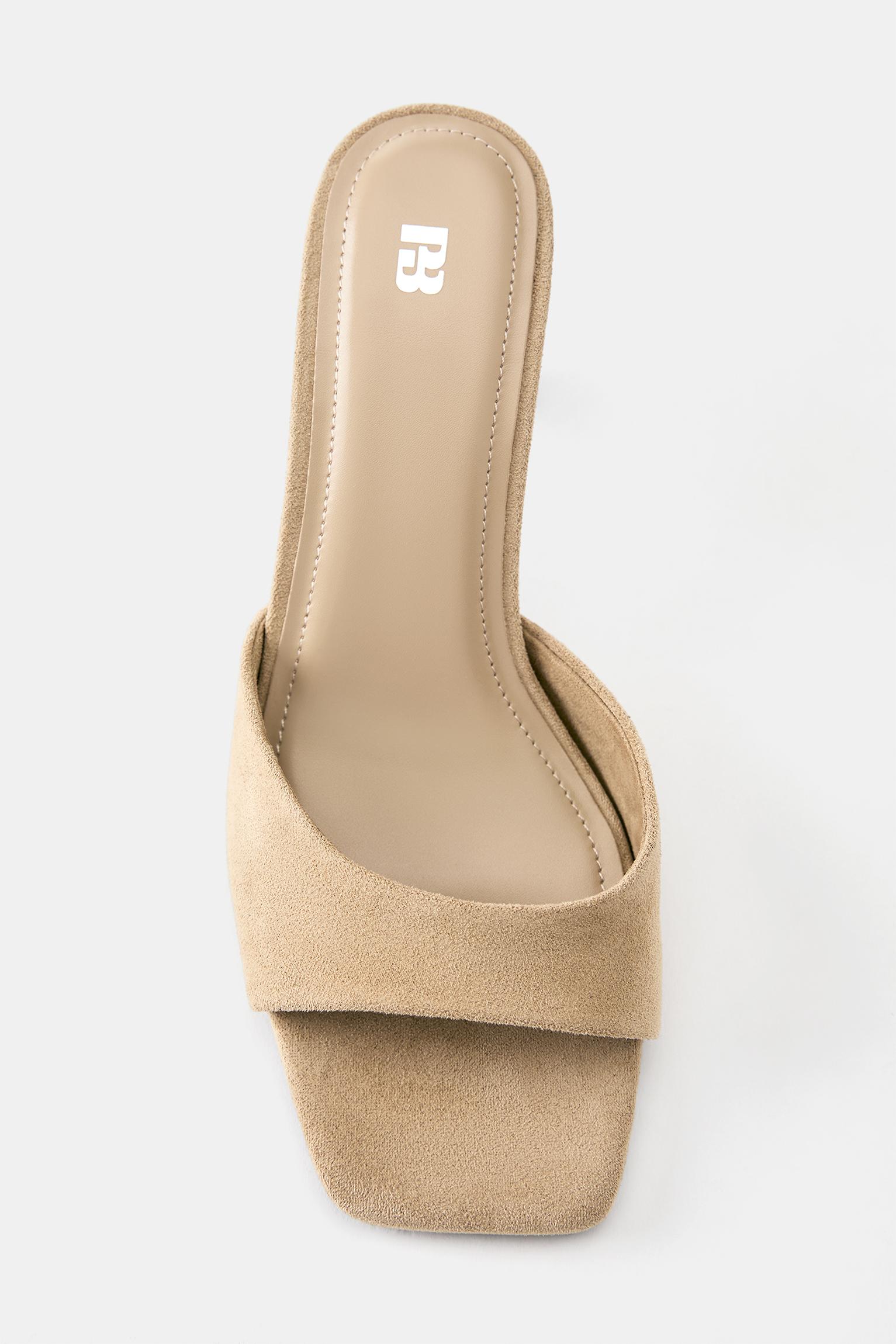 Heeled mule sandals — Sand (alternate view)