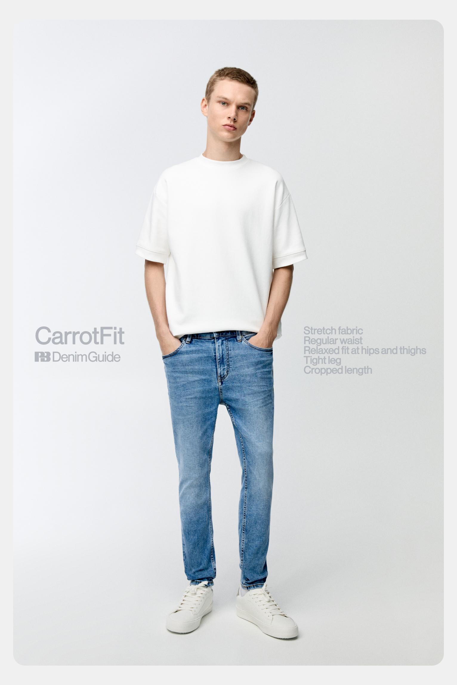 Jeans carrot fit homme sale