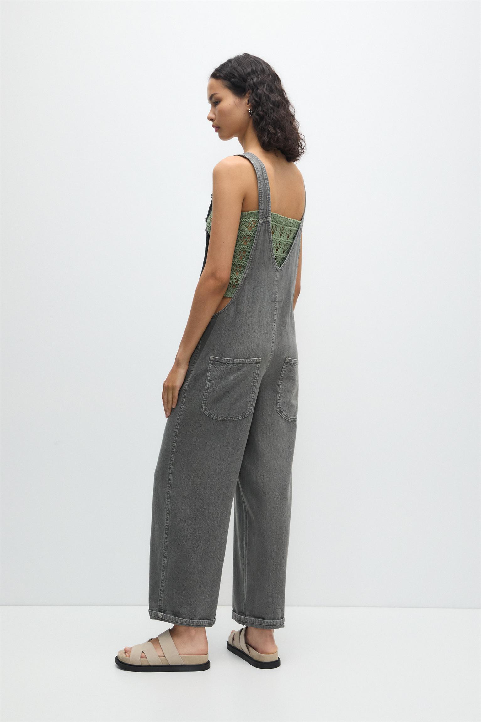 Pull and bear dungaree dress best sale