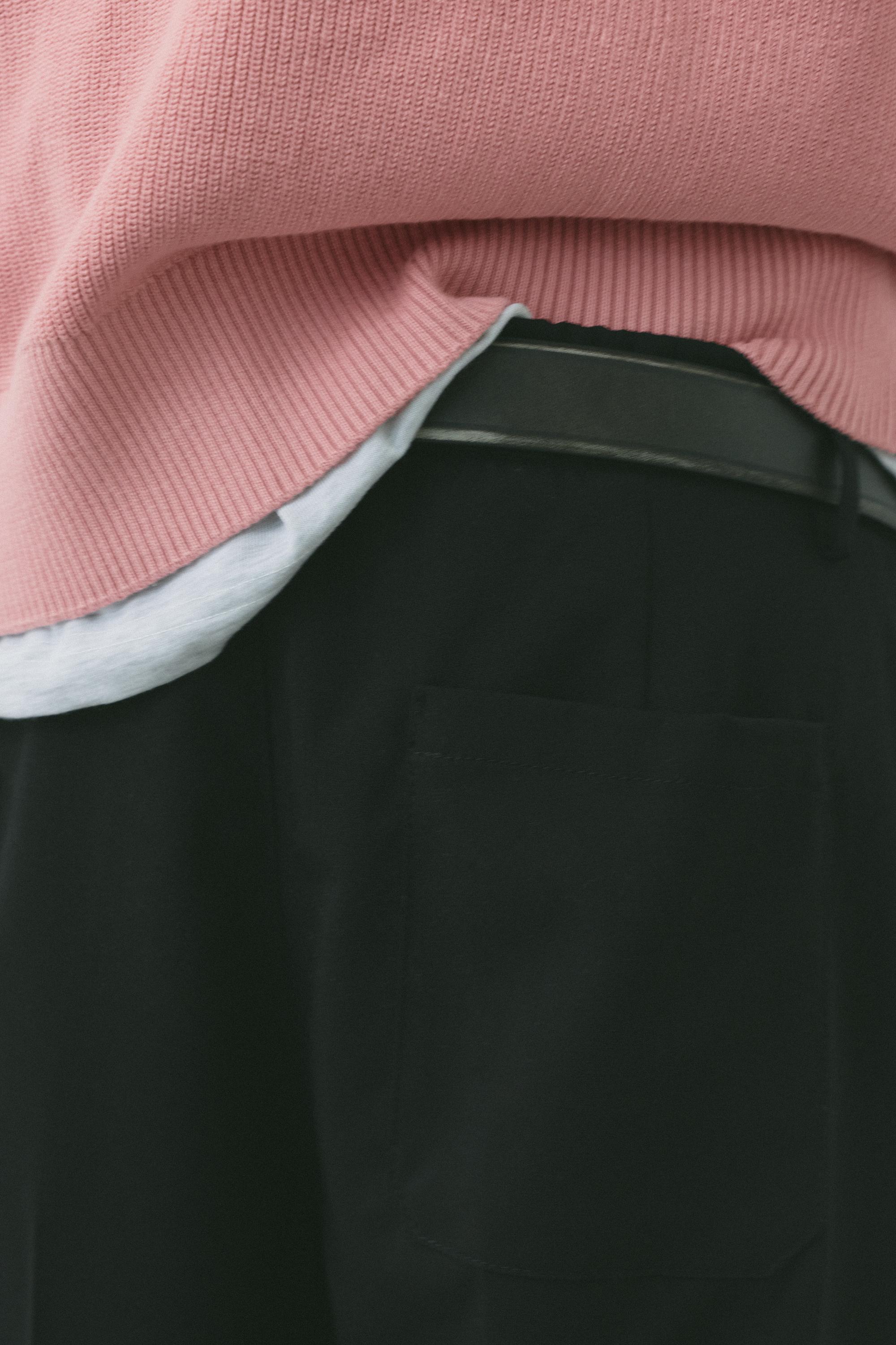 Wide-leg tailored trousers — Black