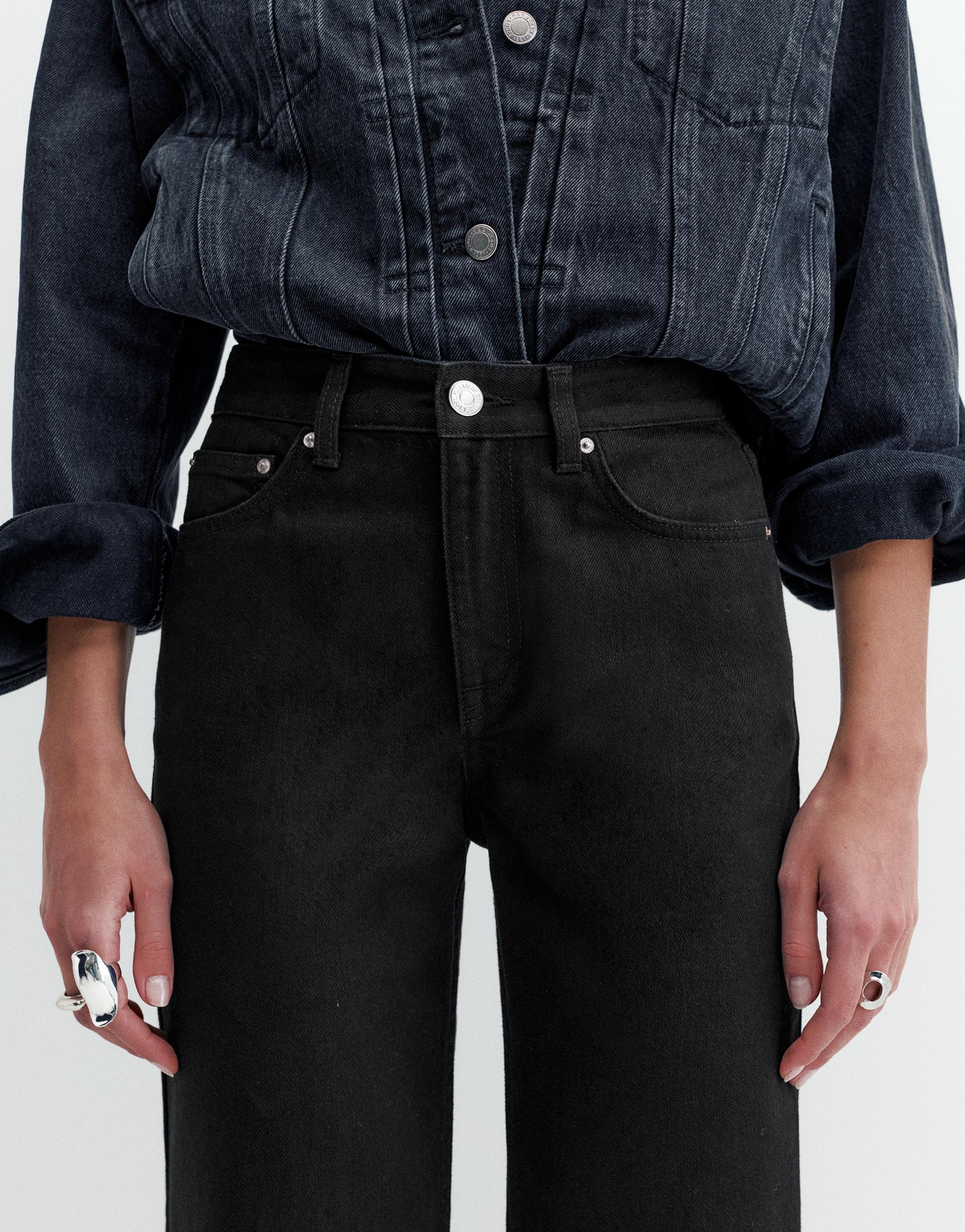 Yüksek bel geniş paça jean - Görsel 67