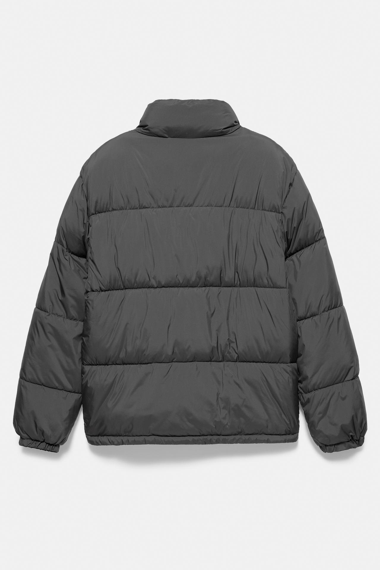 High neck puffer jacket — Anthracite grey