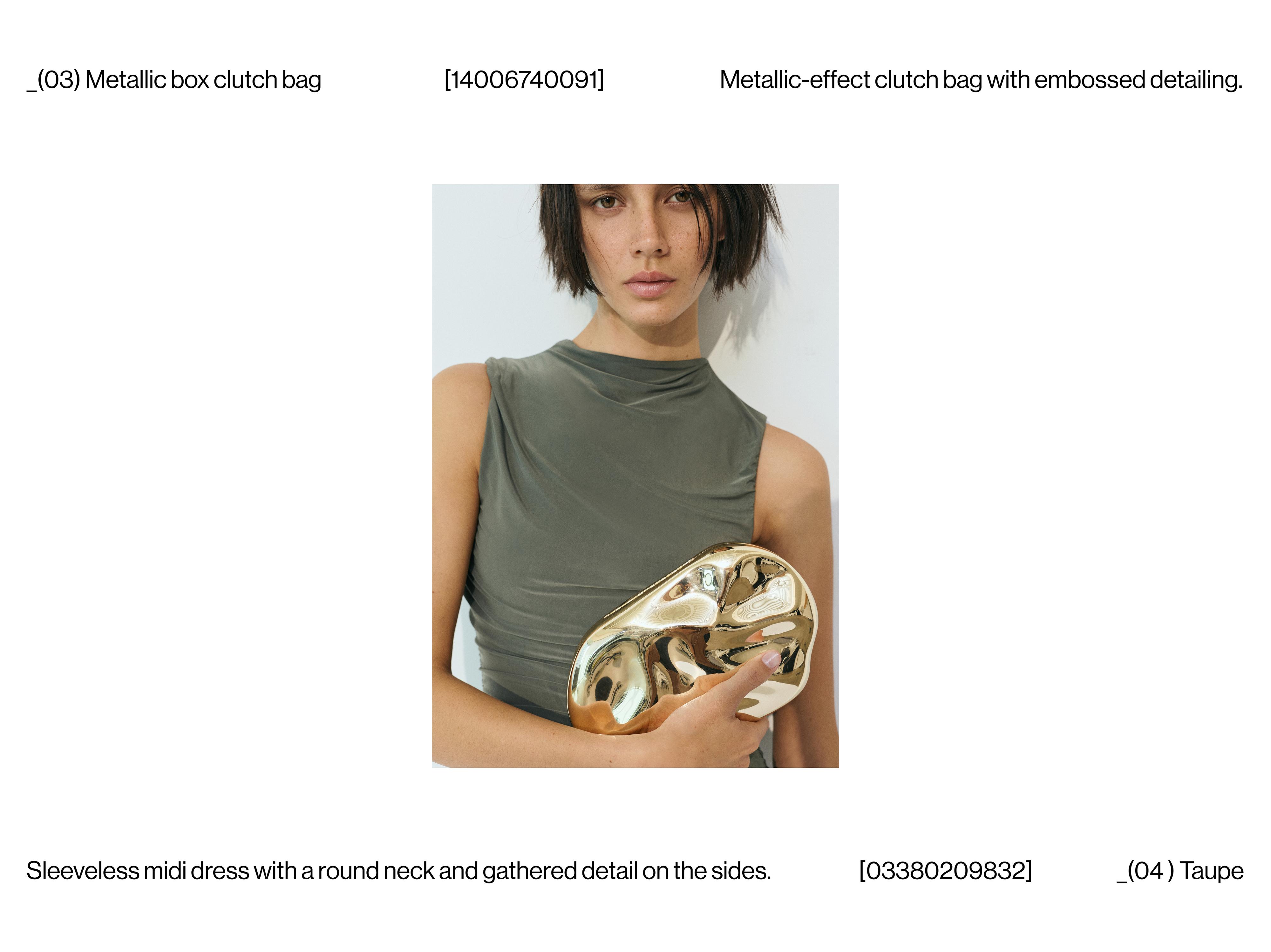 Metalik clutch çanta - Görsel 47