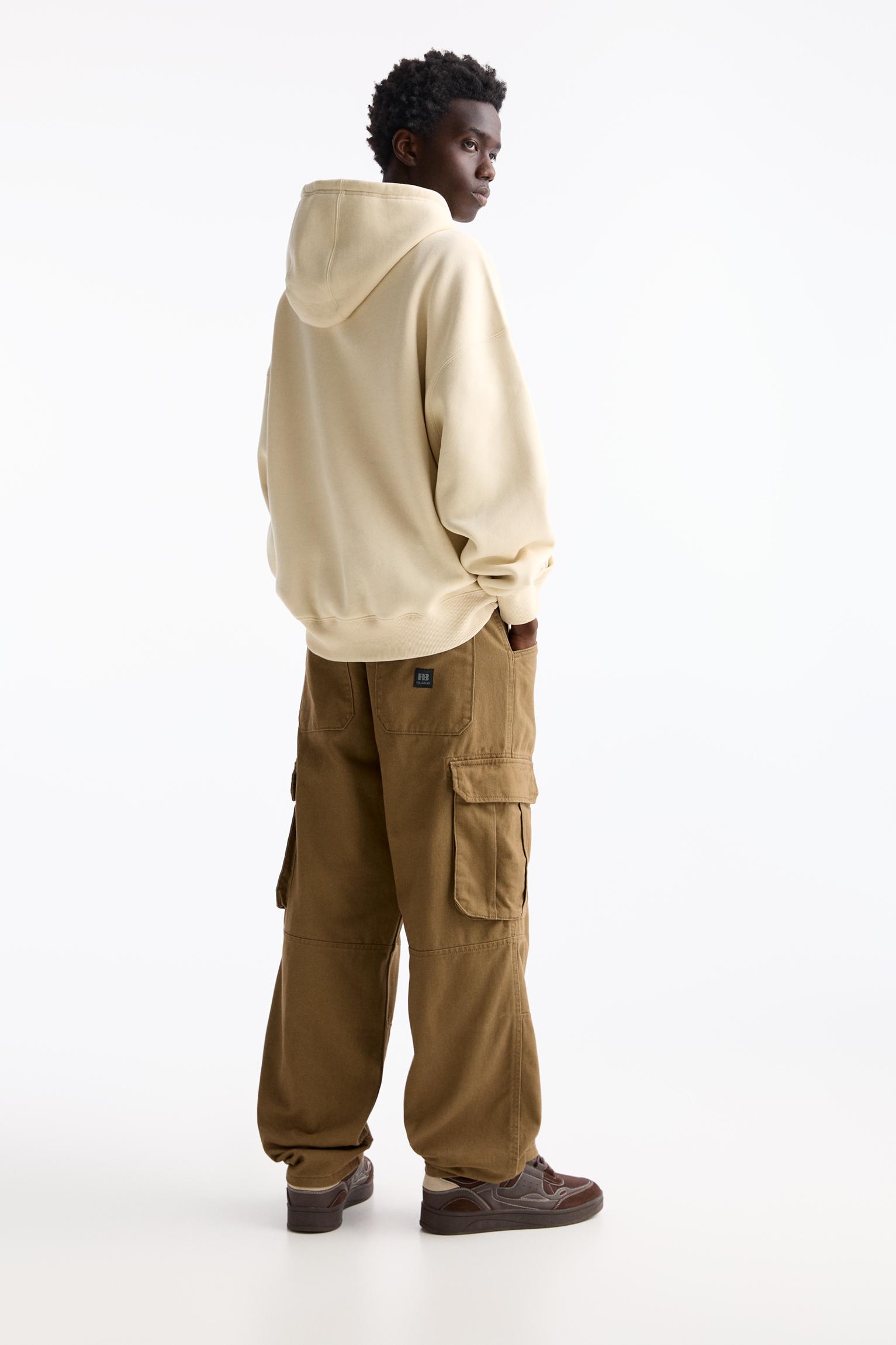 Pull and bear pantalon beige sale