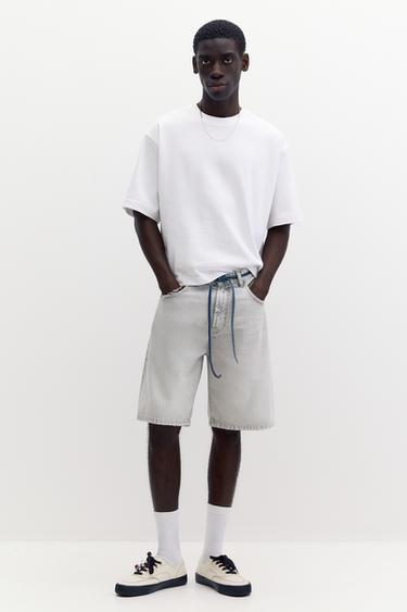 Cropped short sleeve T-shirt — Off white 4