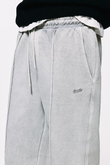 Washed-effect jogger trousers — Anthracite grey 4
