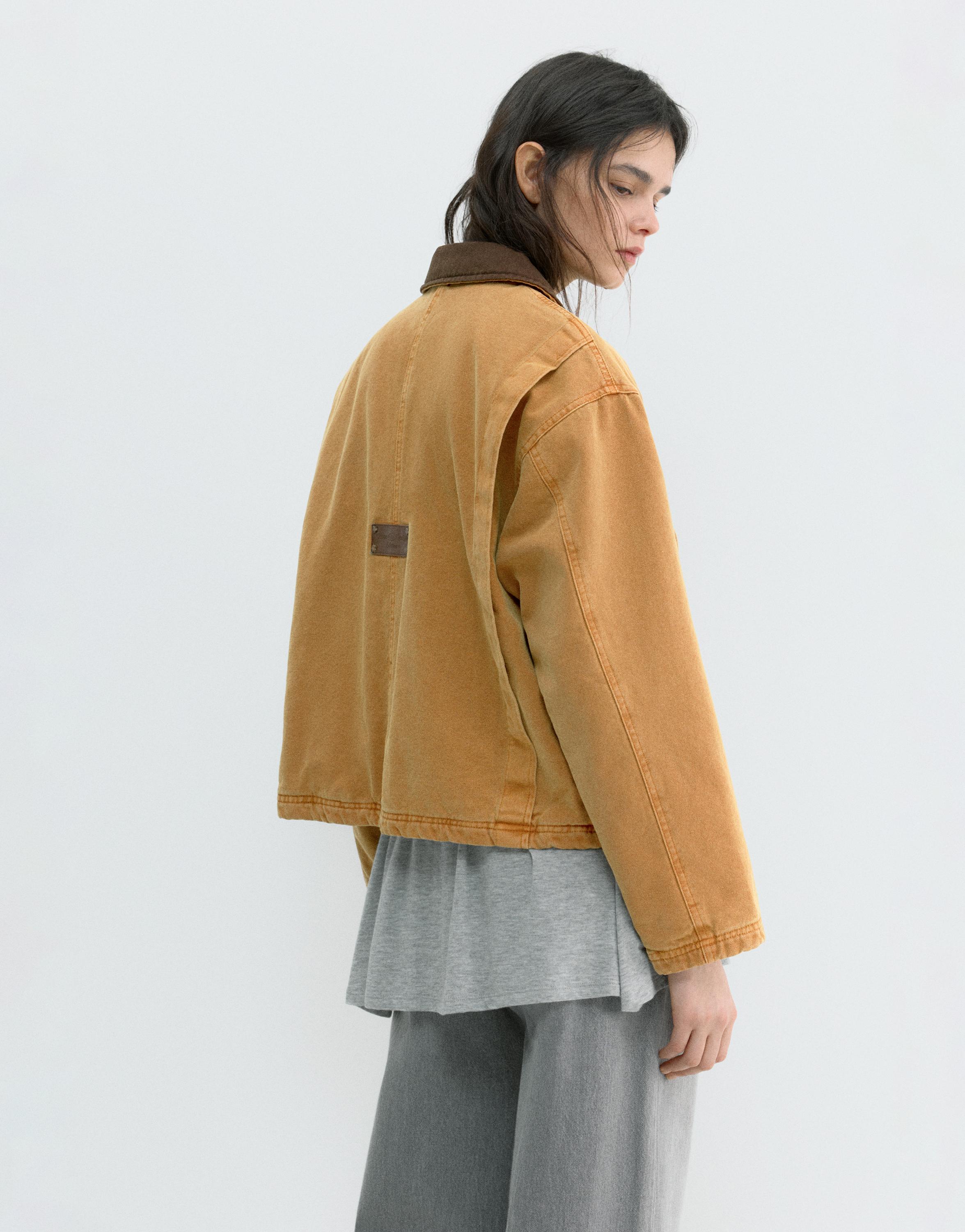 Combined collar jacket — Ocher