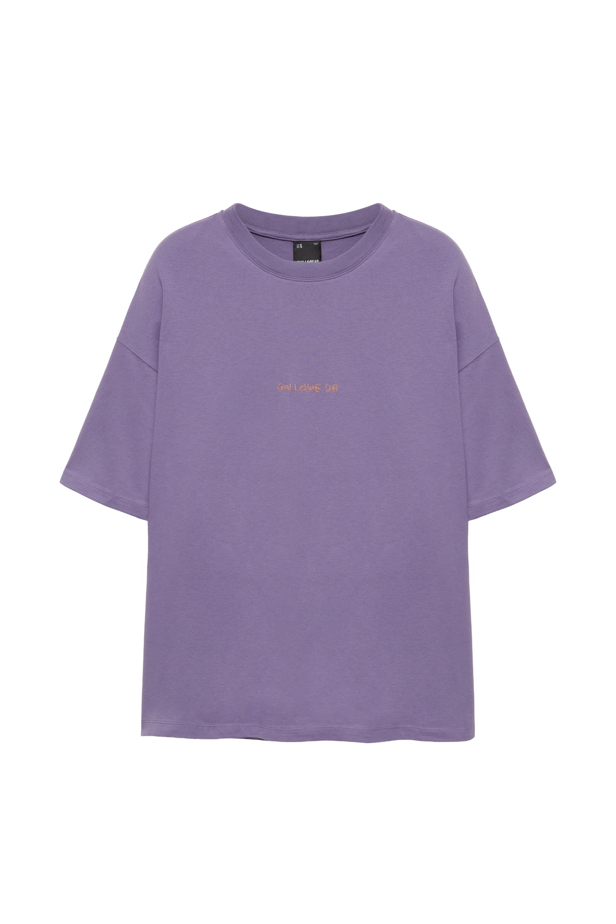 Pull&Bear Grafik baskılı relaxed fit tişört görsel 4