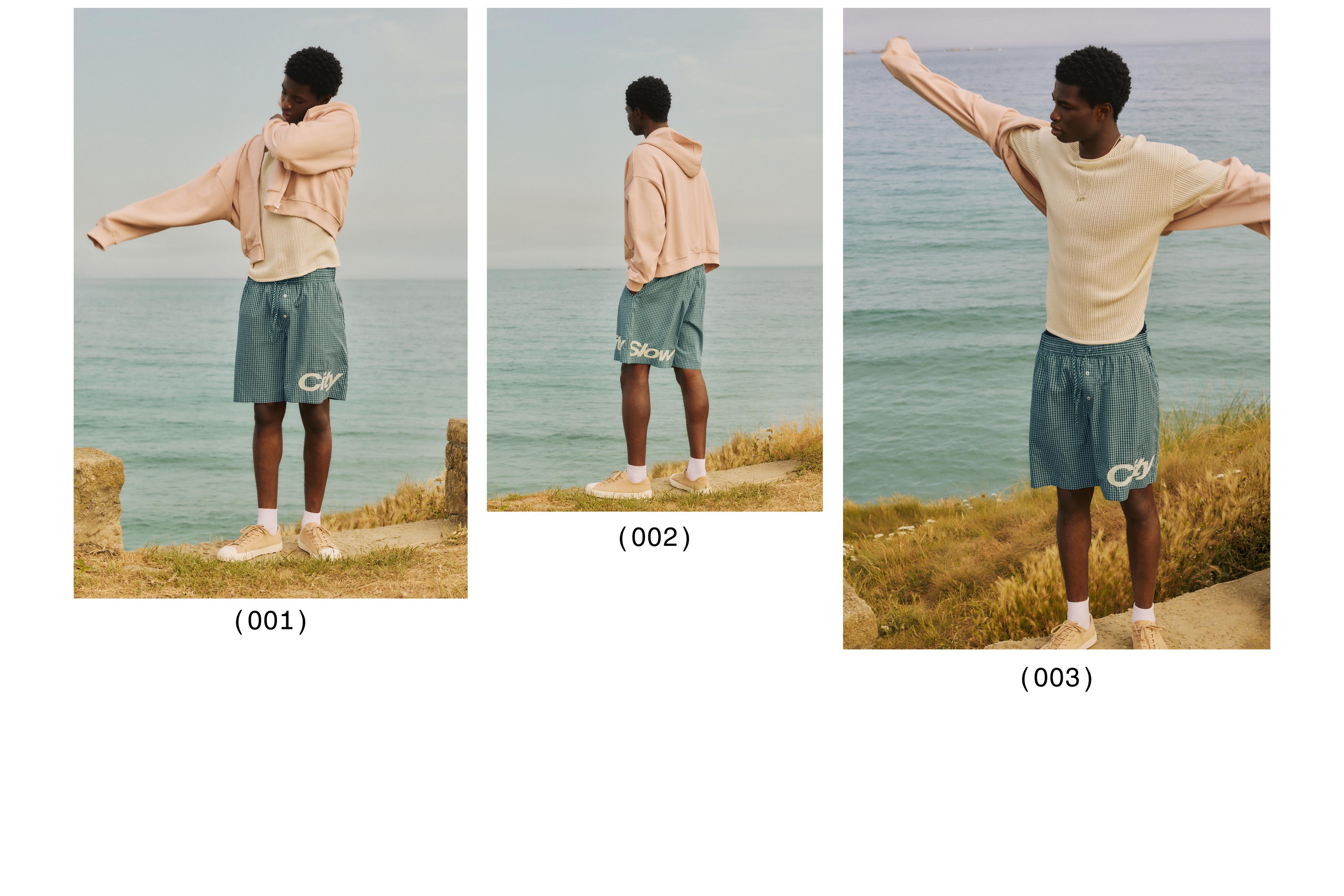 Checked graphic Bermuda shorts — Moss