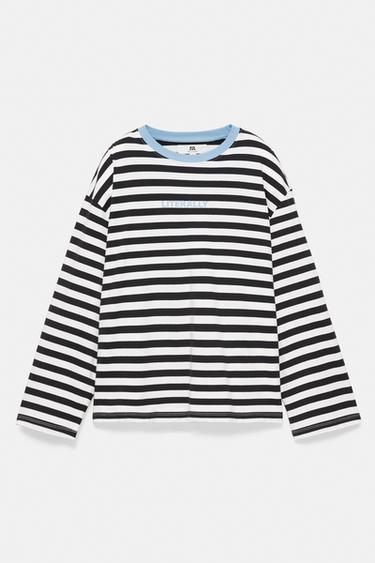 Long sleeve striped T-shirt — Black 5