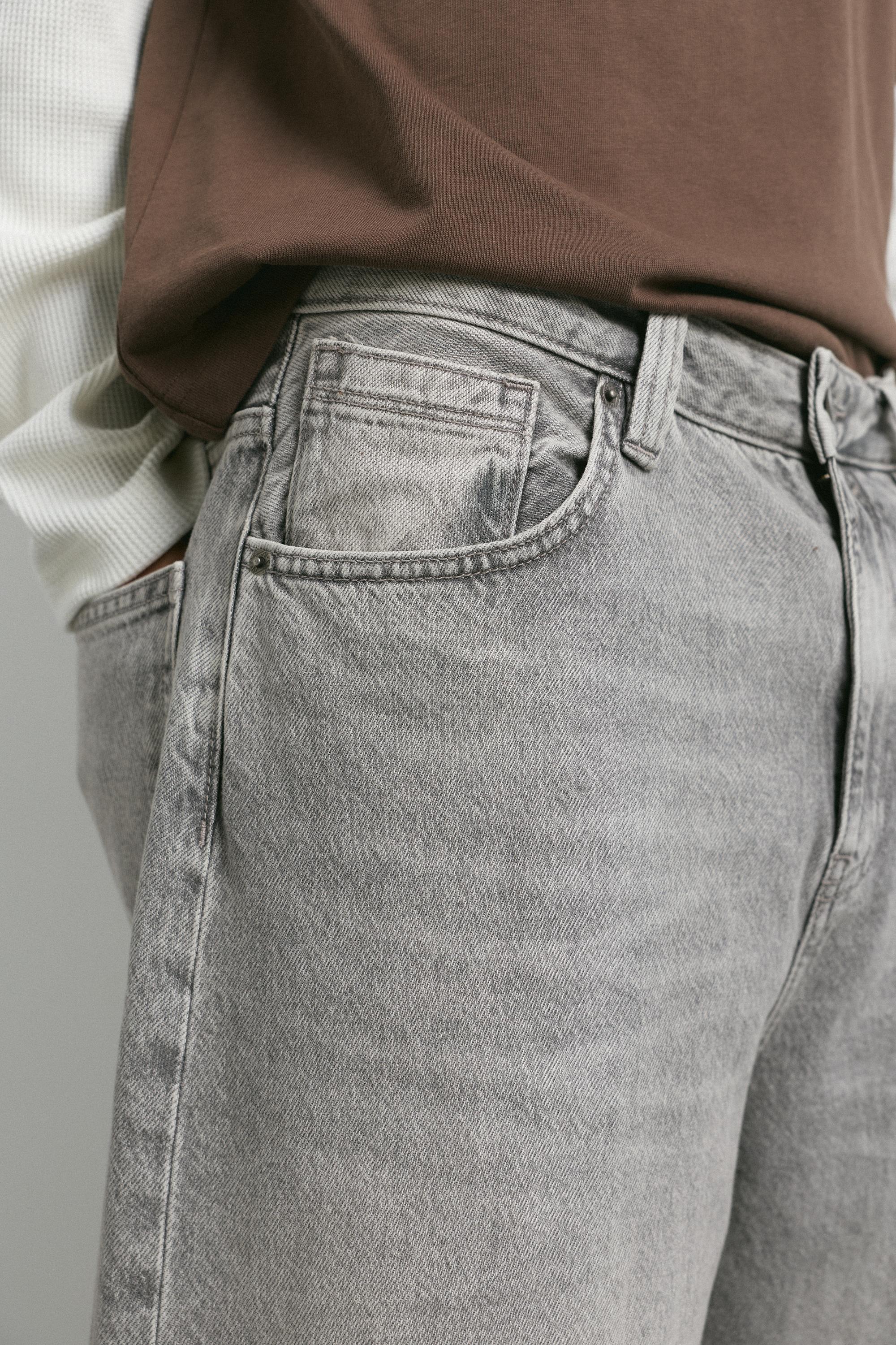 Relaxed baggy jeans — Pale grey