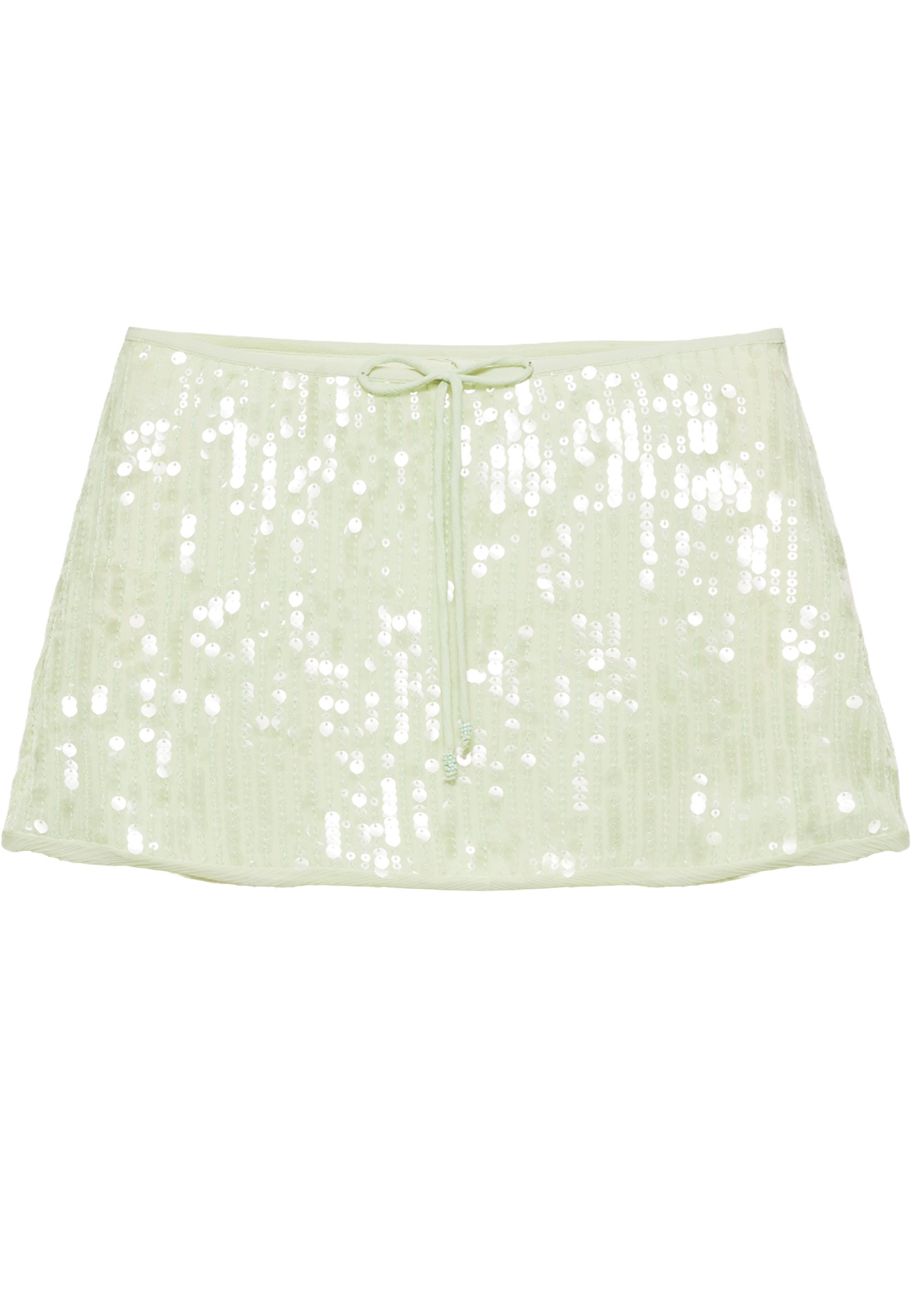 Sequin mini skirt — Aquamarine