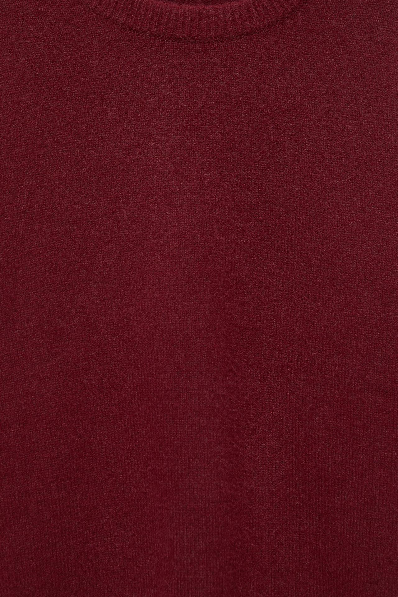 Soft-touch boxy jumper — Burgundy
