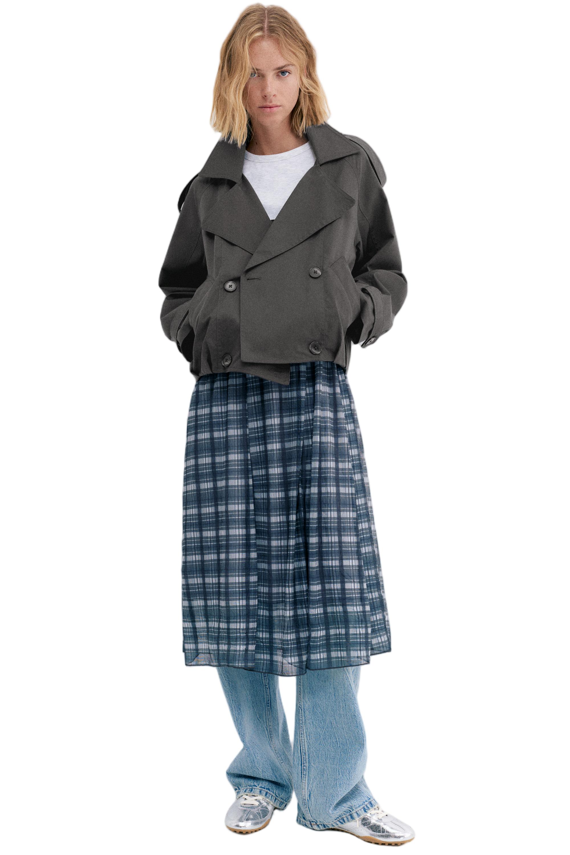 Balloon short trench coat