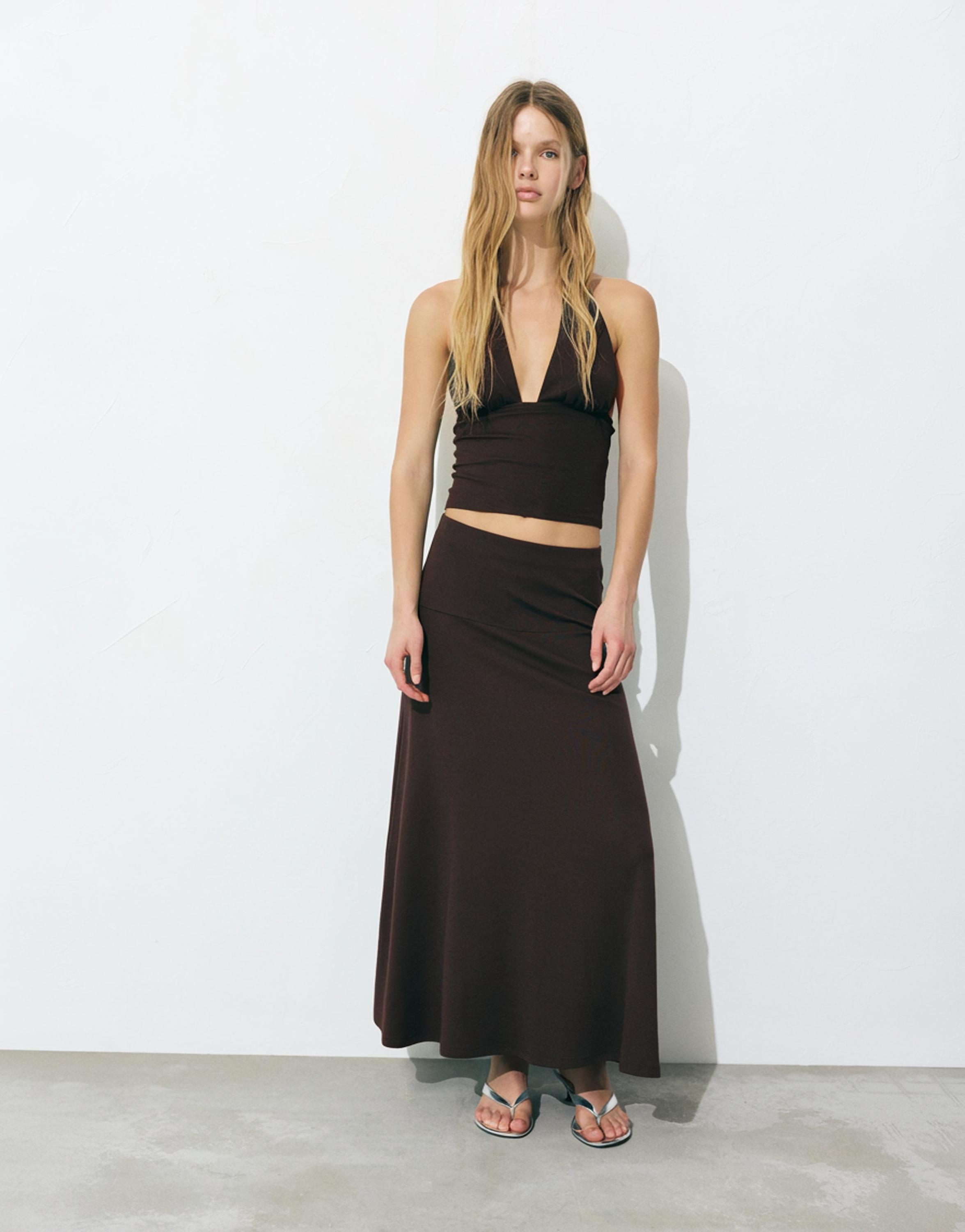 Evaze midi etek - Görsel 19