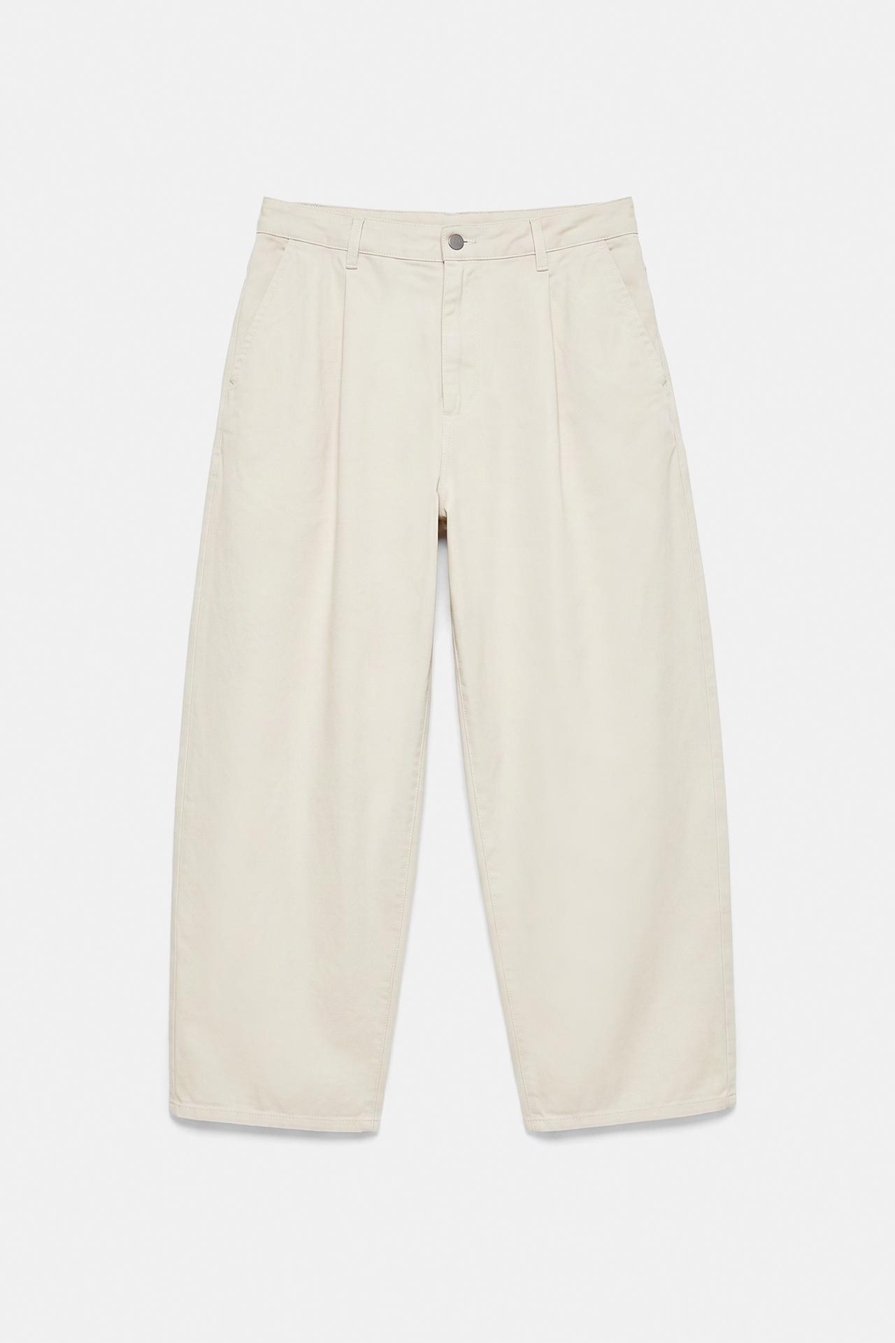 Baggy darted chinos — Off white