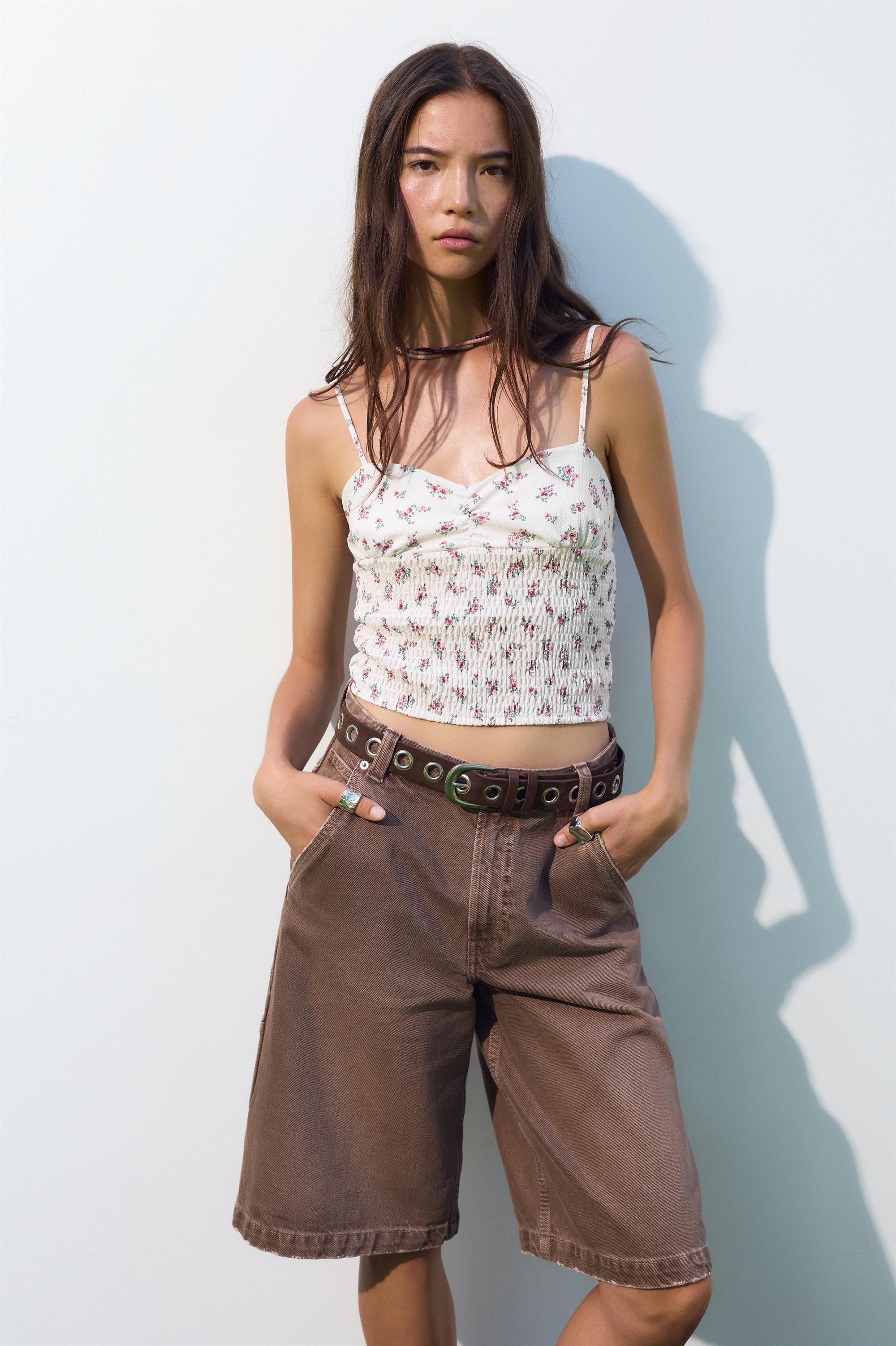 Geblümtes Trägertop