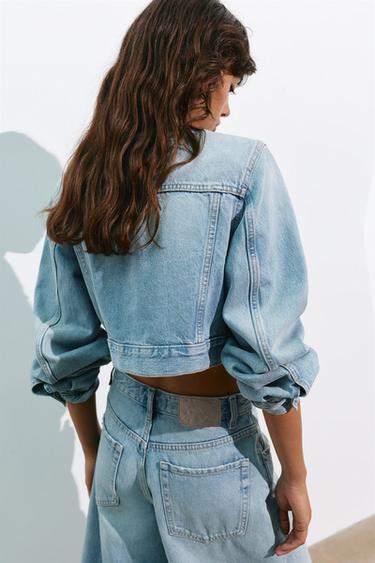 Cropped denim jacket — Pale blue 2