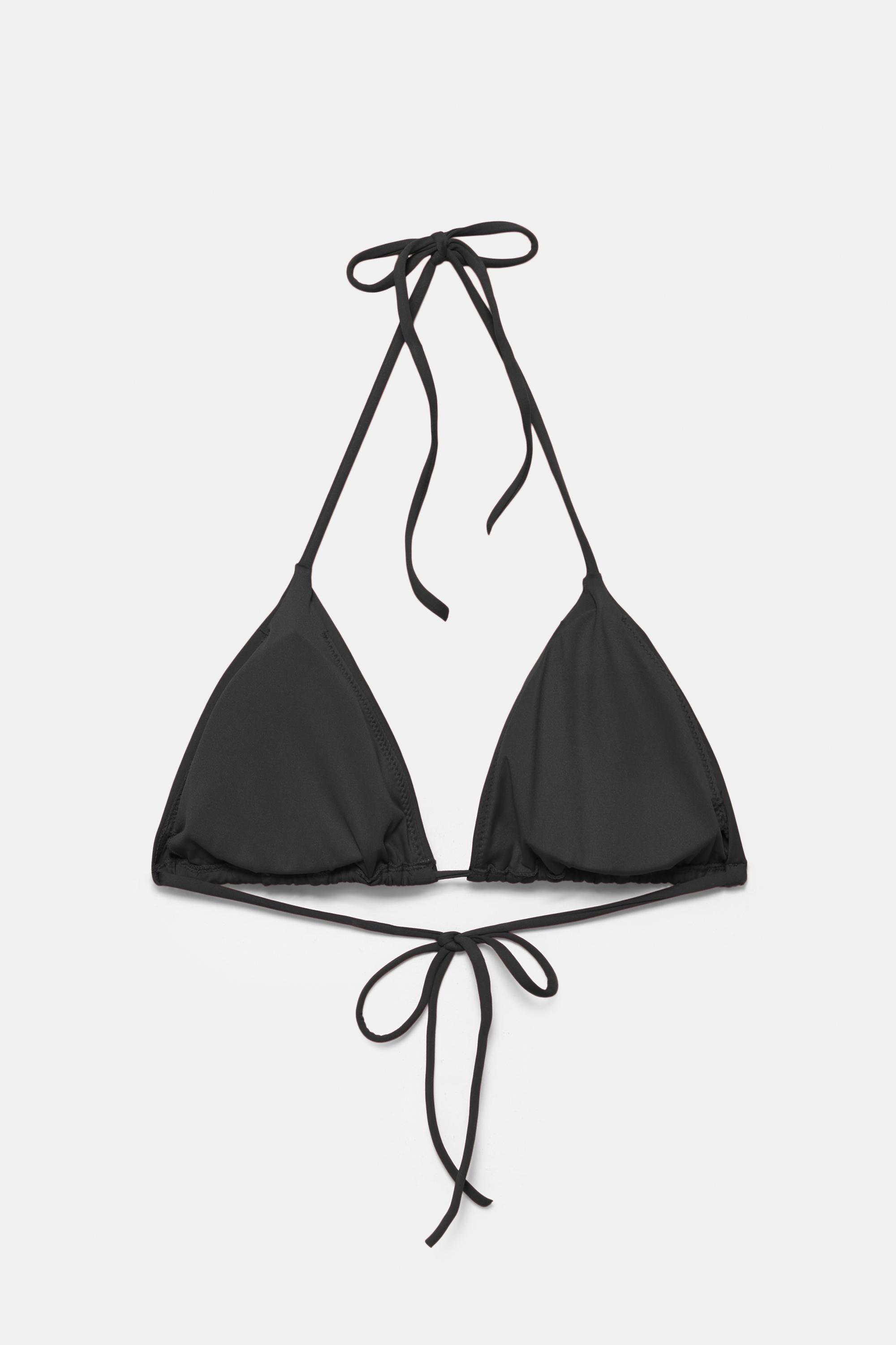 Triangle bikini top — Black