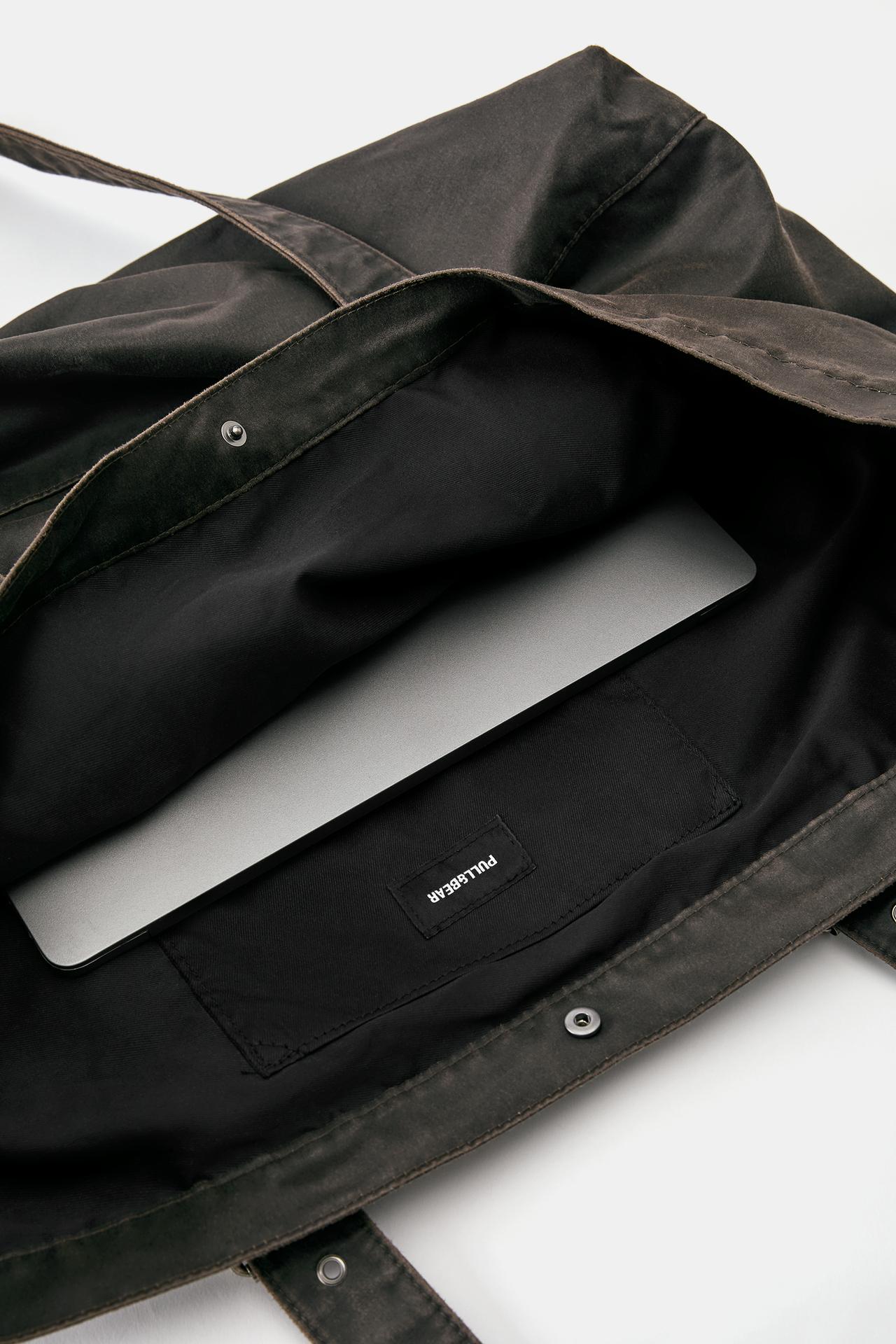 Waxed suede shopper bag — 1-707