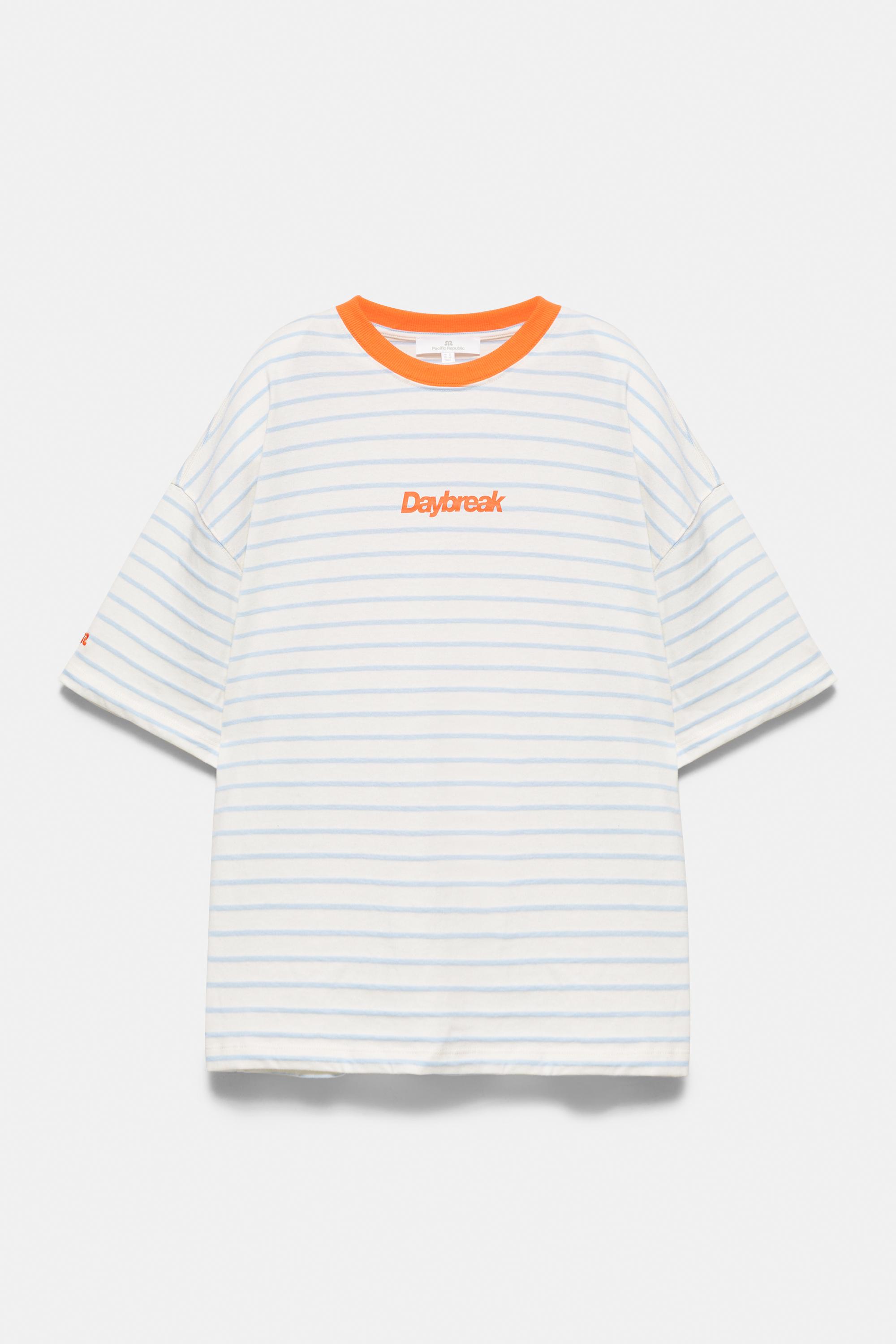 Striped sun graphic T-shirt — Off white