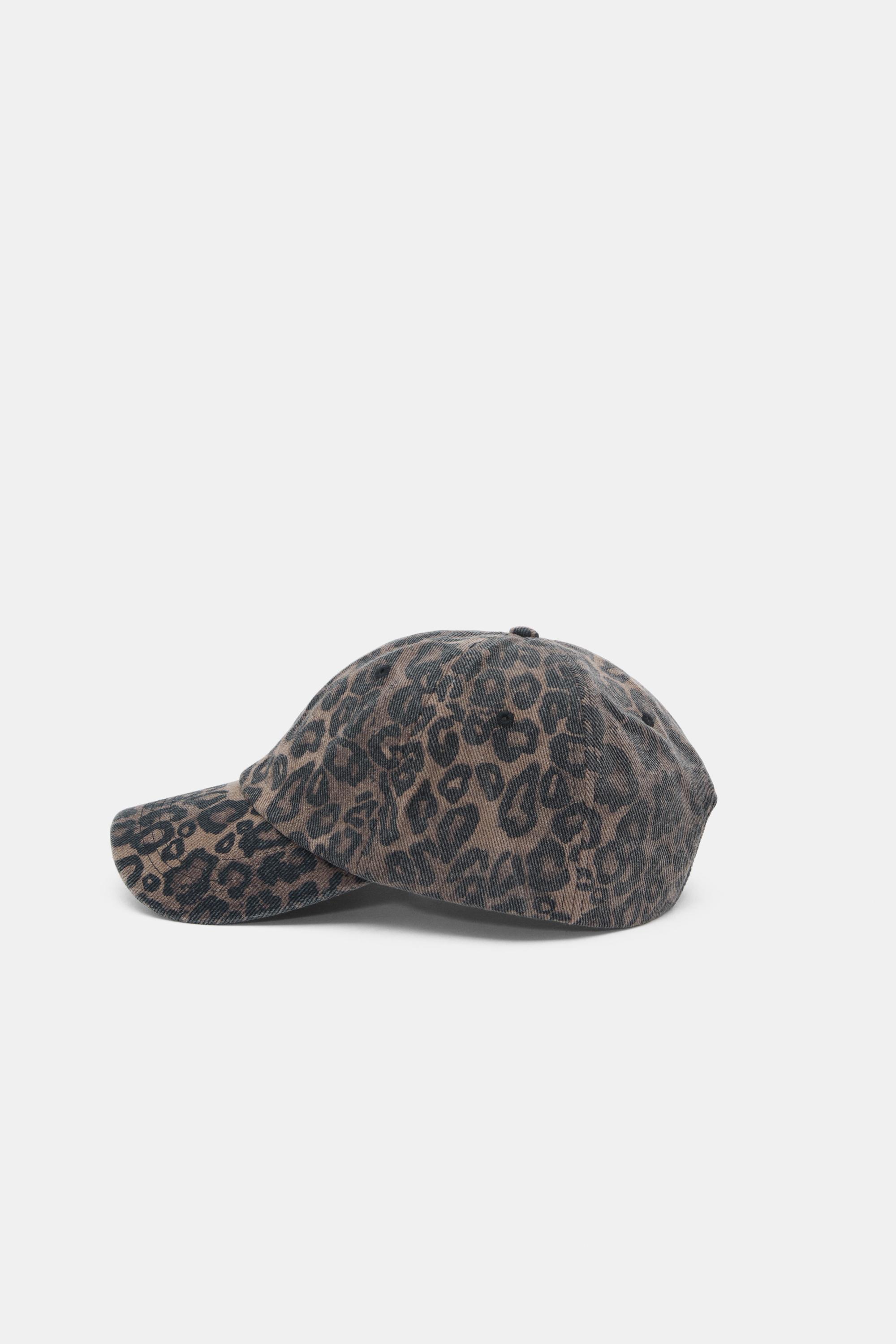 Leopar desenli şapka