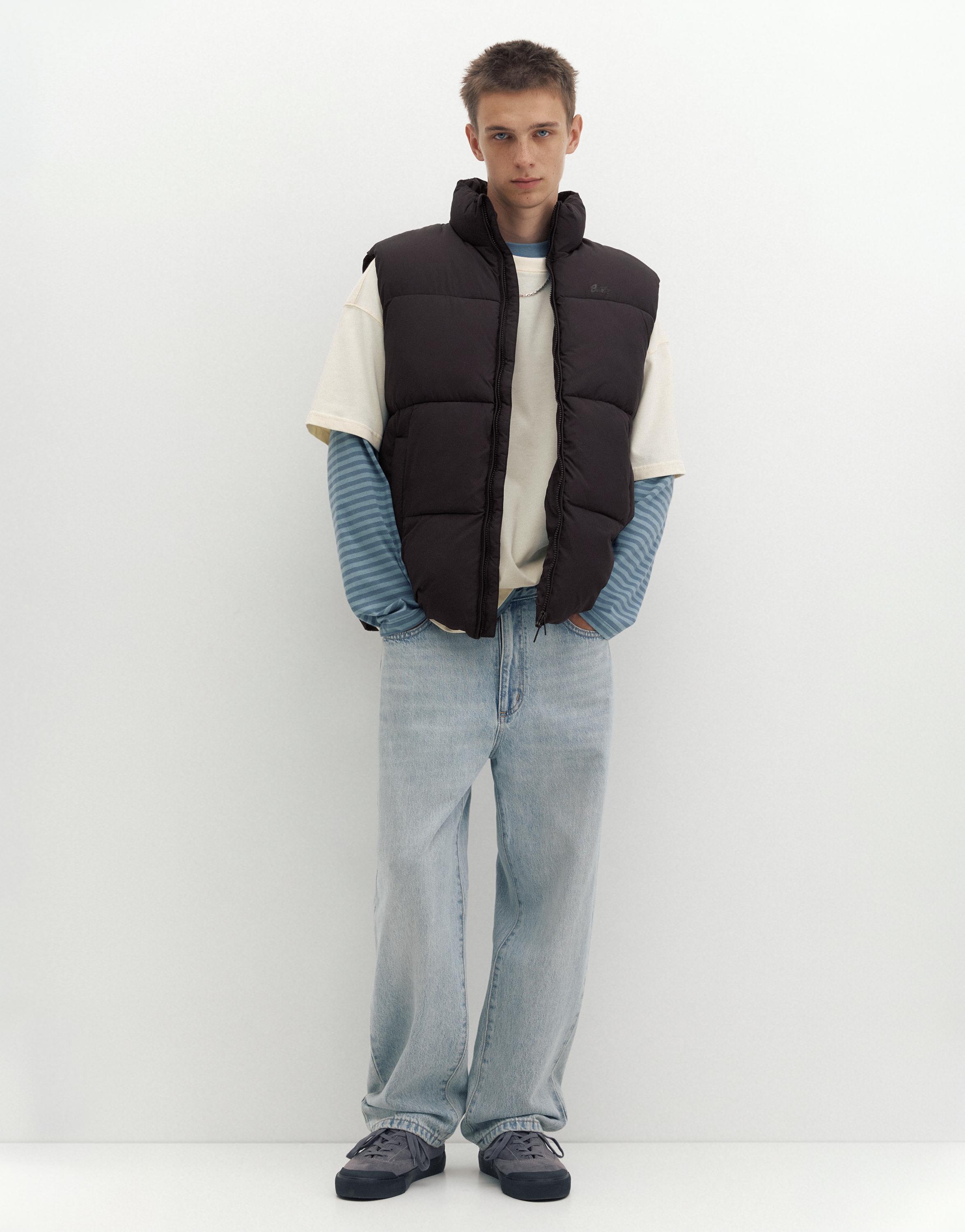 STWD quilted gilet — Black