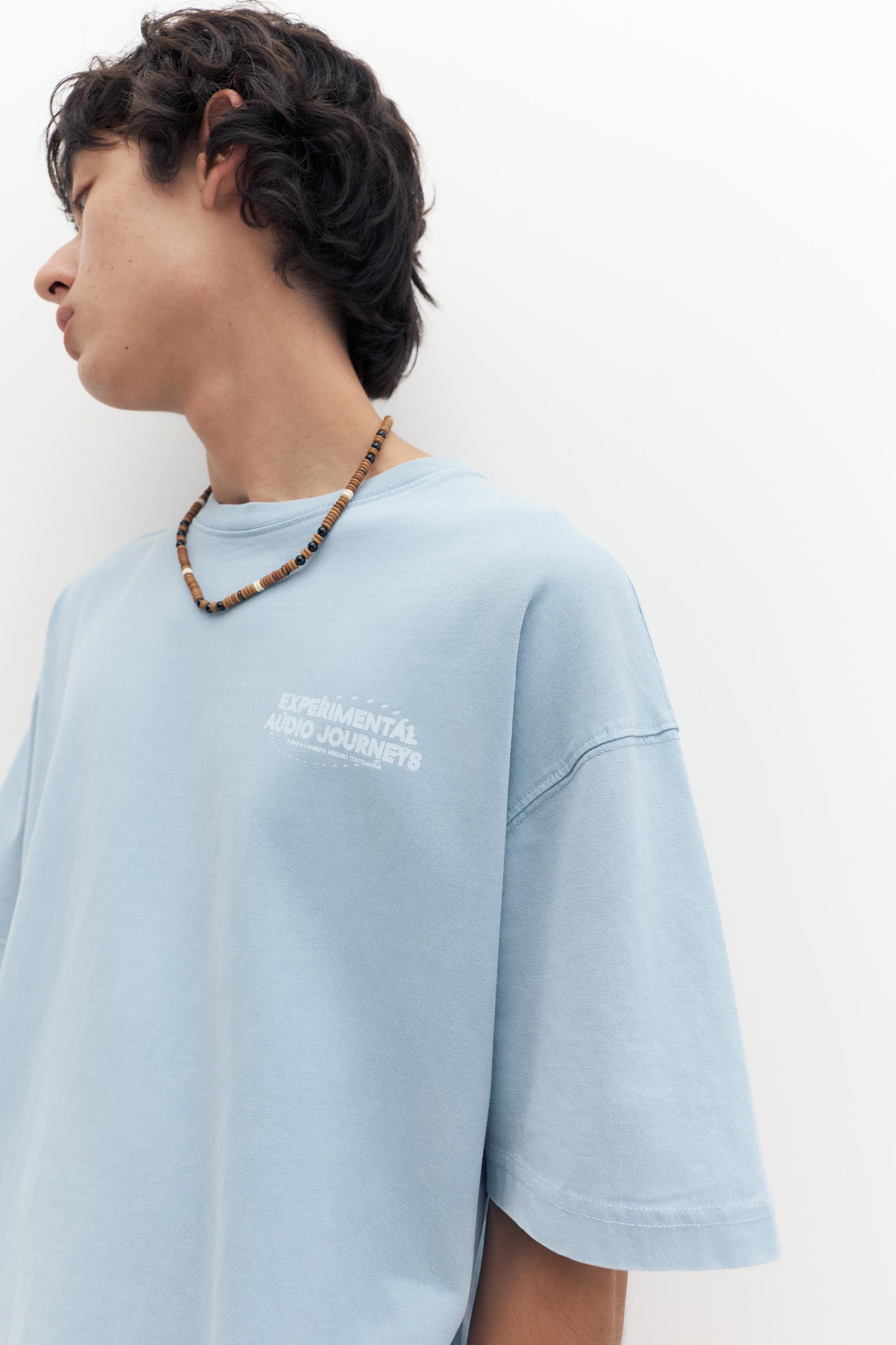 STWD boxy T-shirt — Pastel blue