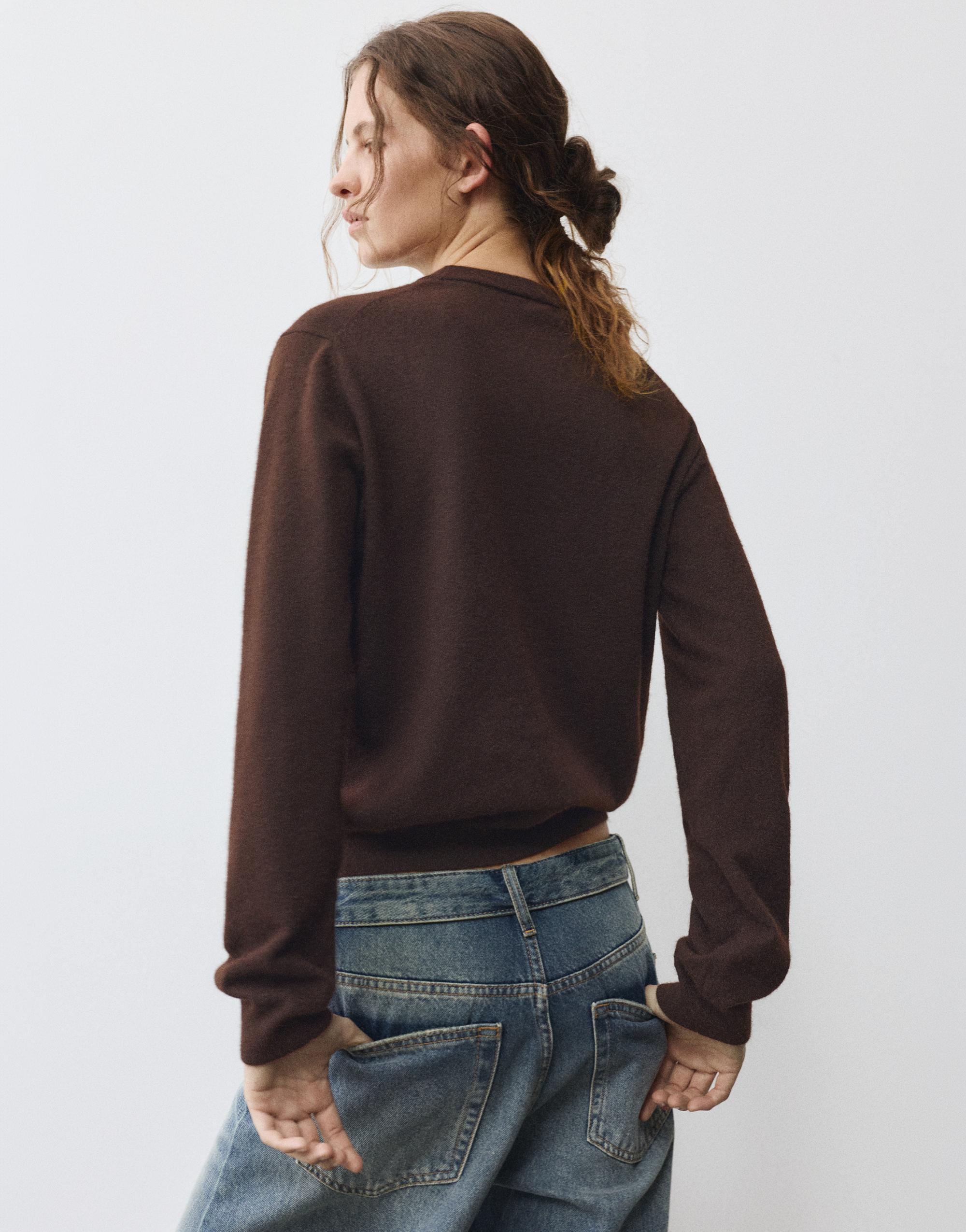 Soft knit jumper — Brown