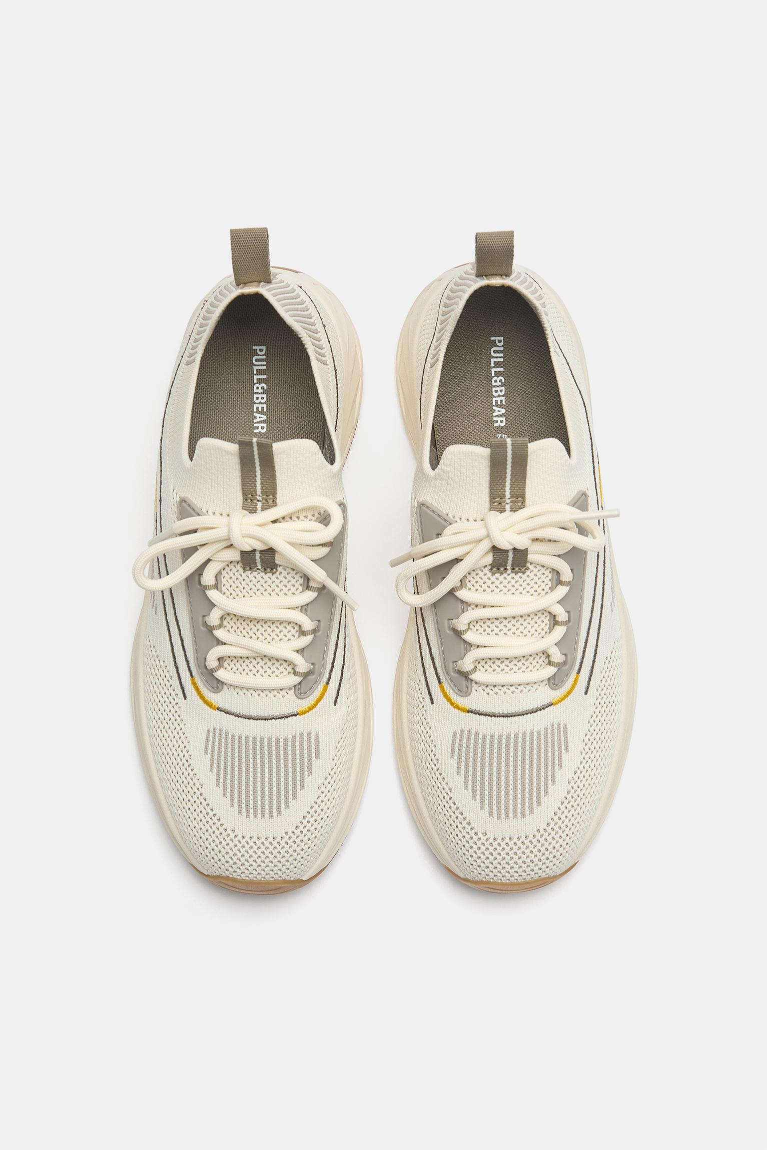 Fabric trainers — Ecru