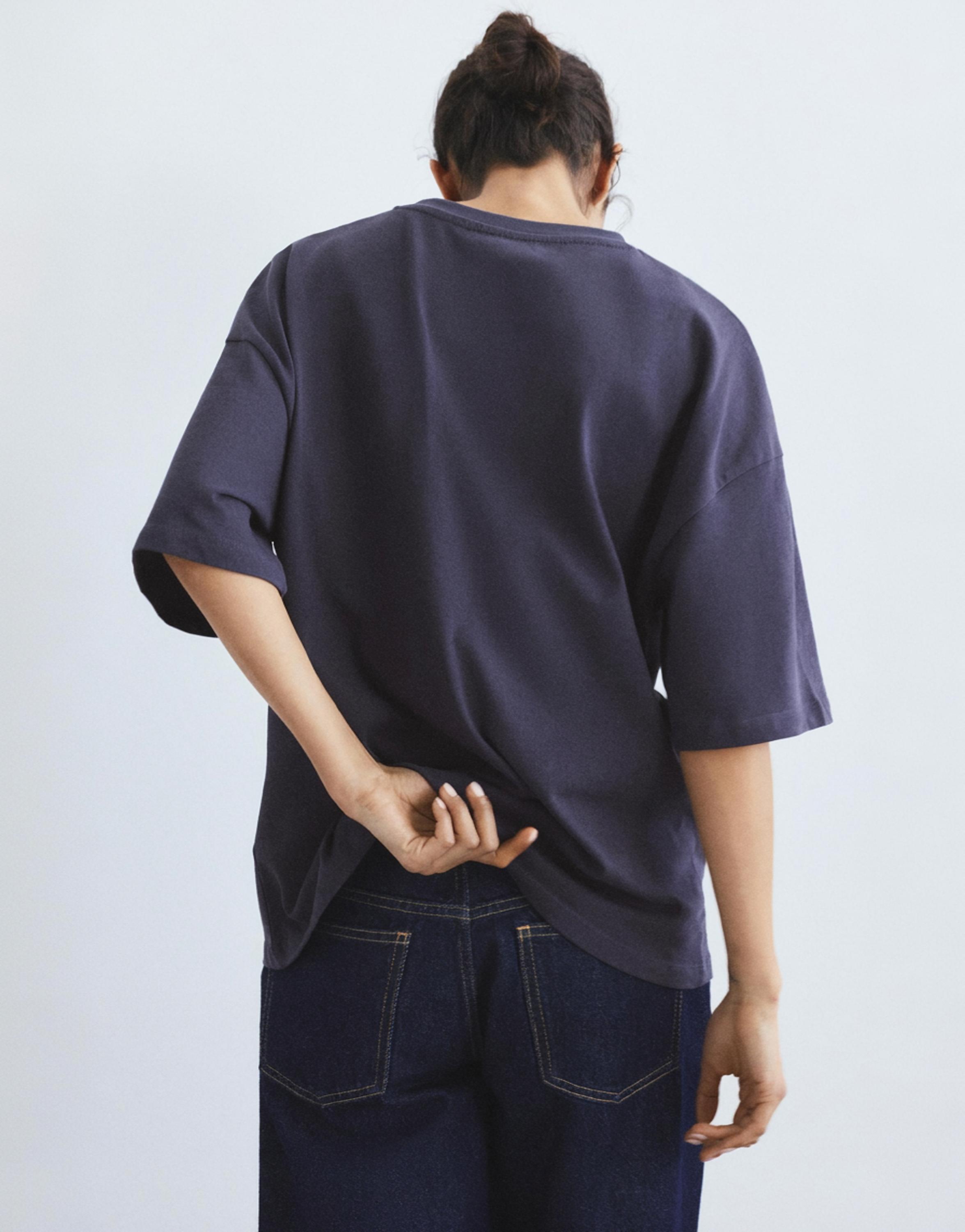 Oversize short sleeve T-shirt — Navy
