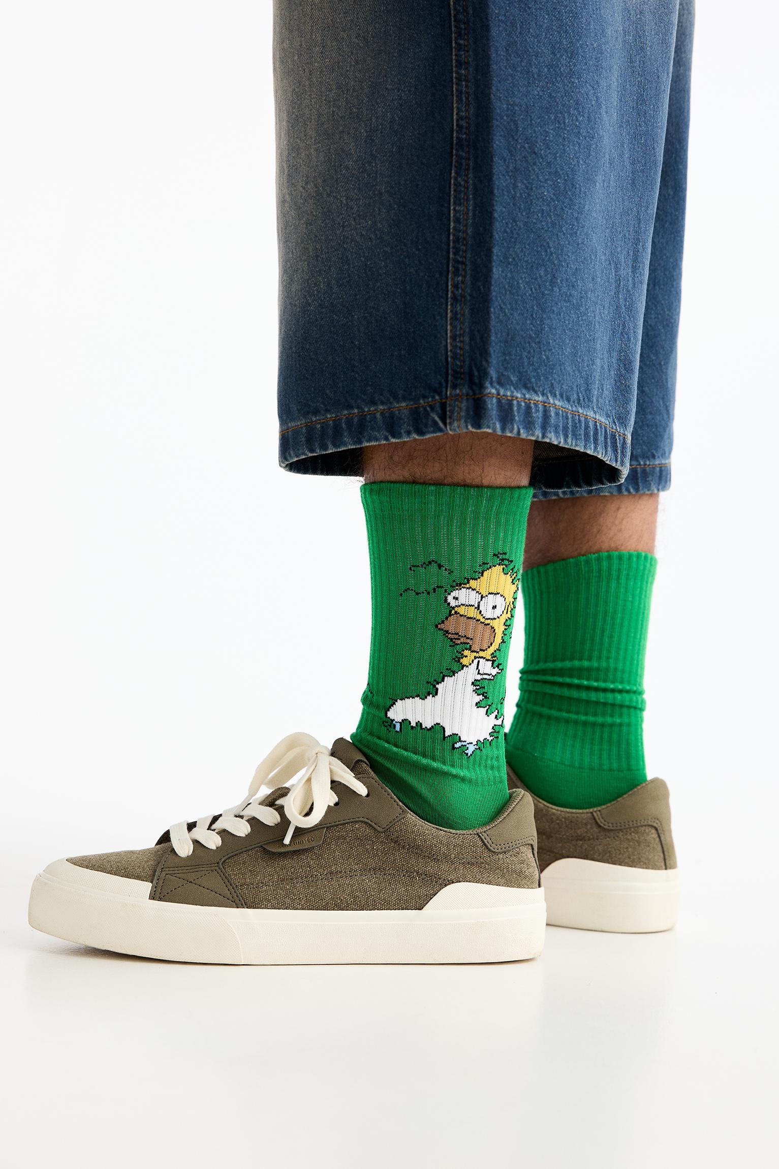 Homer Simpson long socks — Green