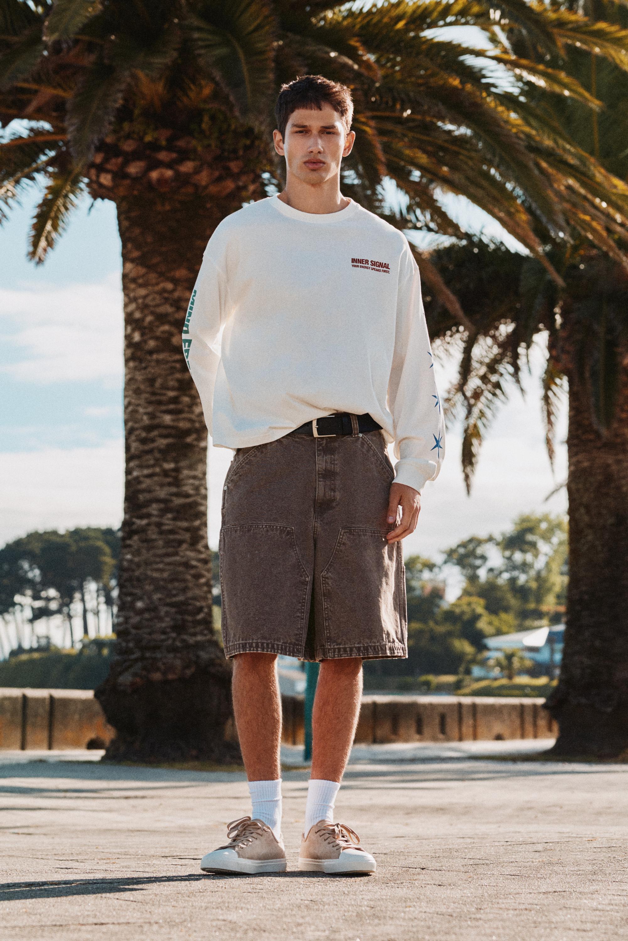 Relaxed fit carpenter Bermuda shorts — Brown
