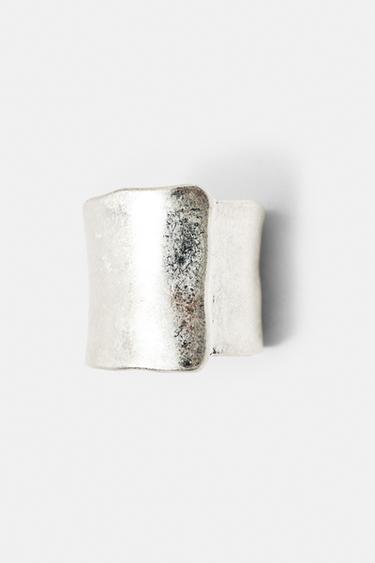 Pack of 2 irregular rings — Silver 4