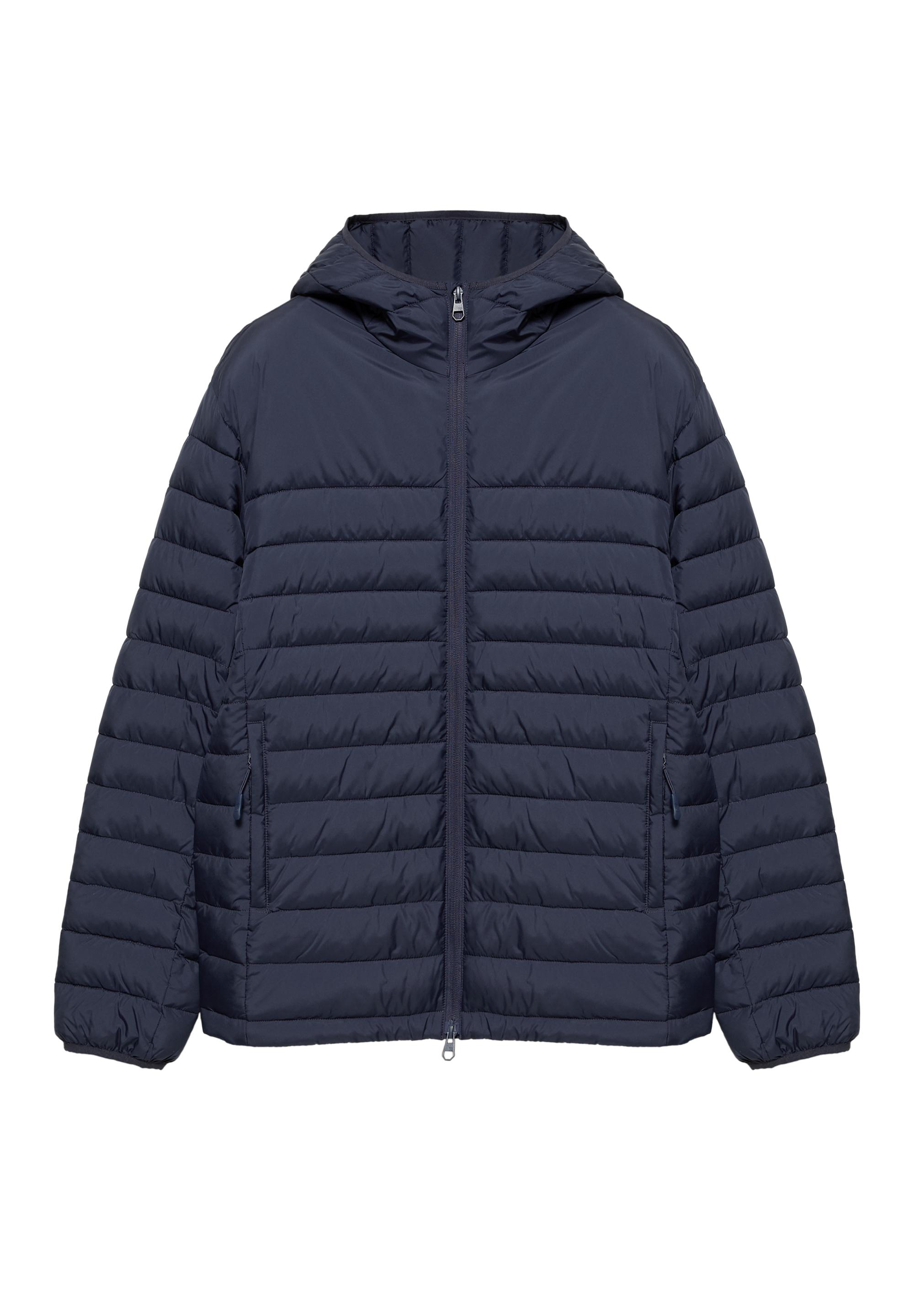 Lightweight puffer jacket with hood — Navy