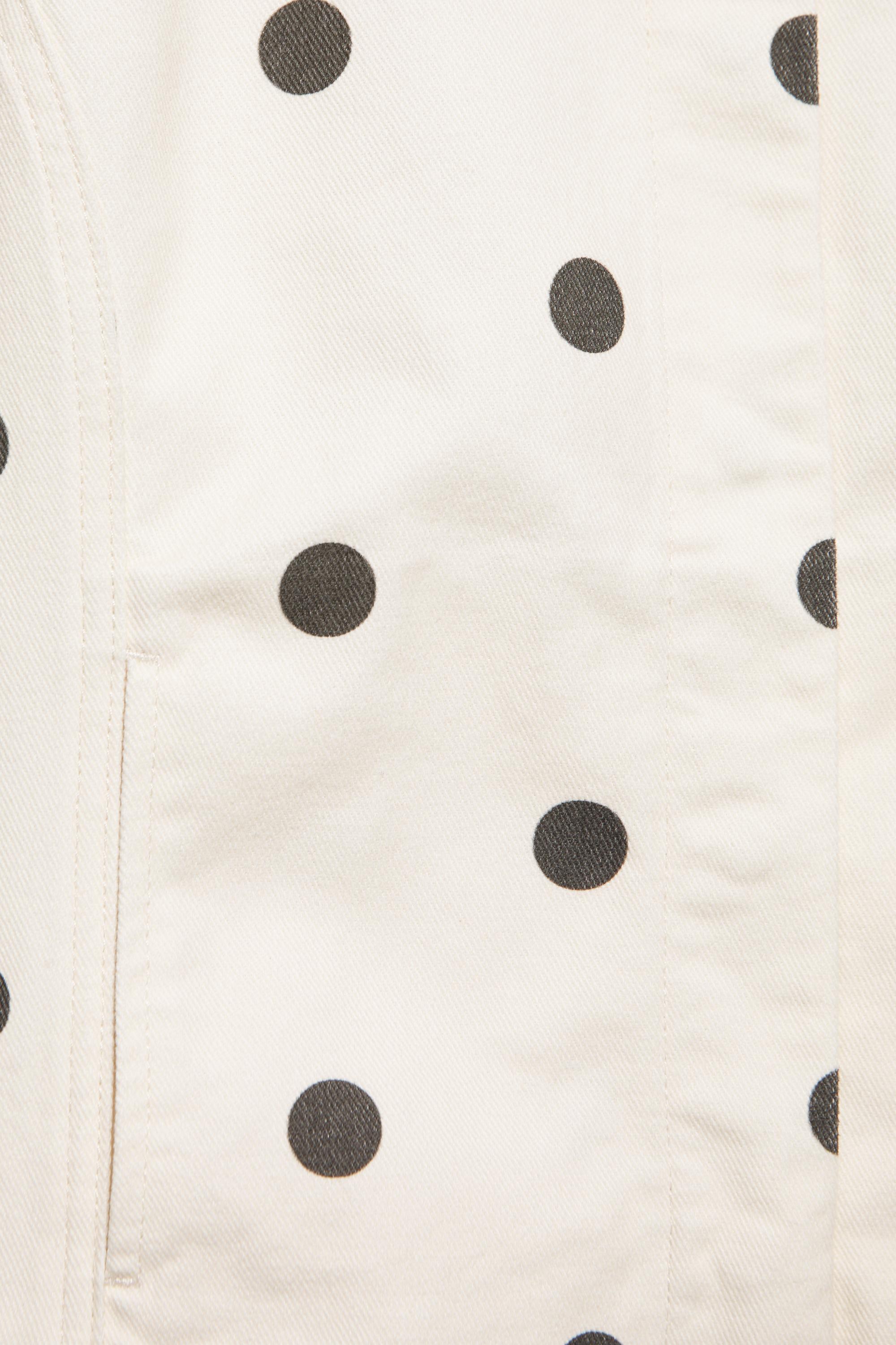 Fitted polka dot jacket — Ecru