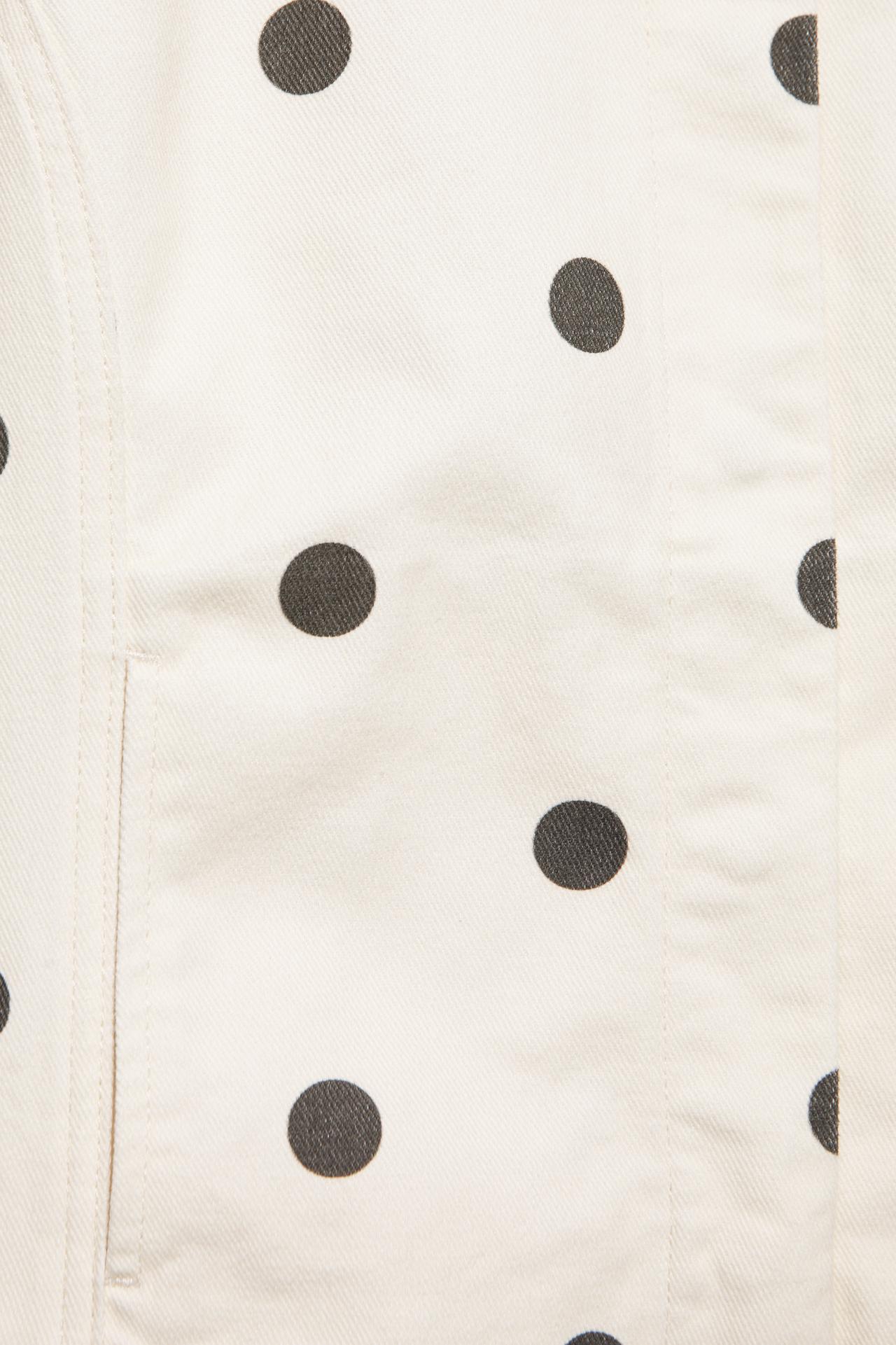 Fitted polka dot jacket — Ecru