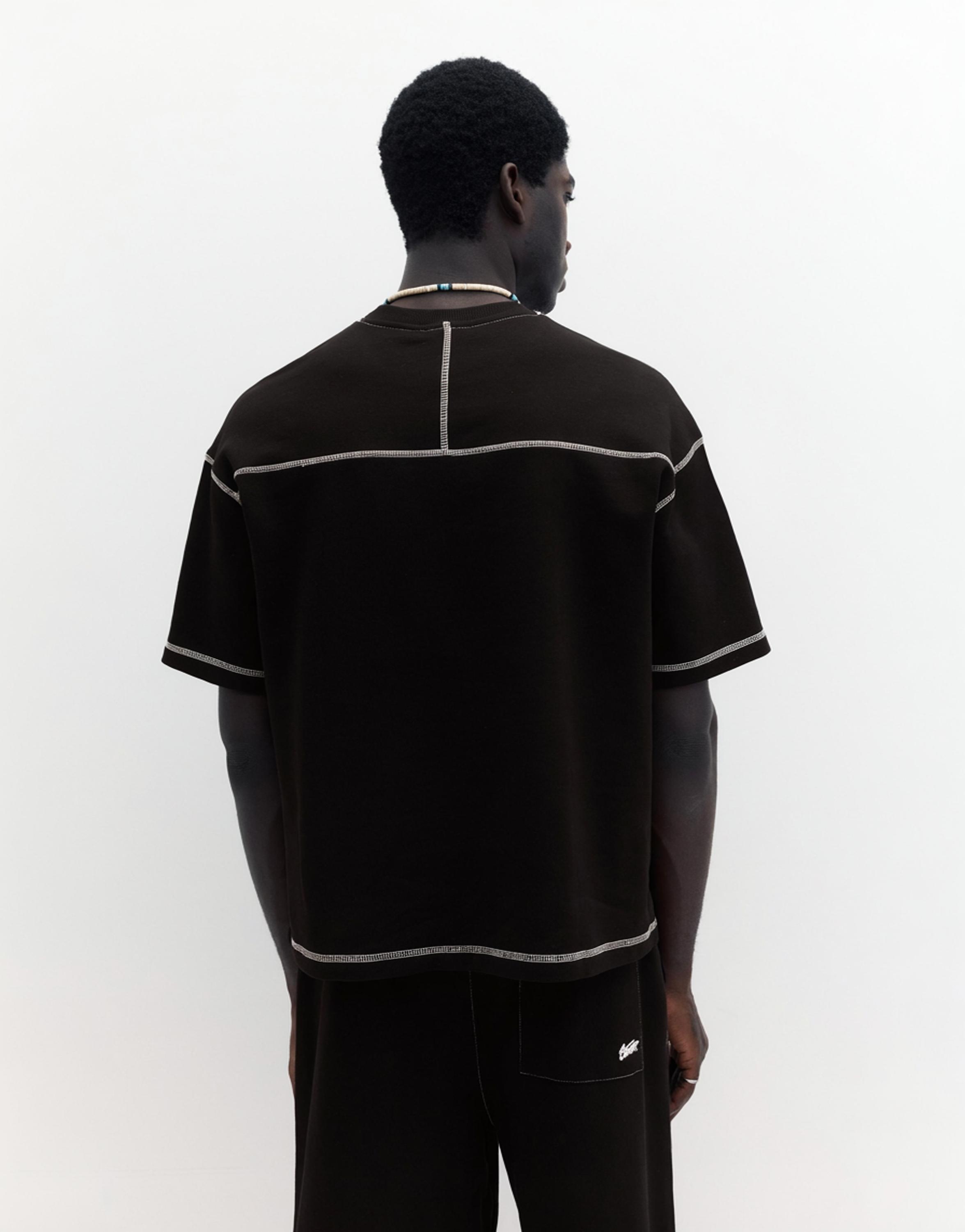 Short sleeve STWD seam sweatshirt — Black