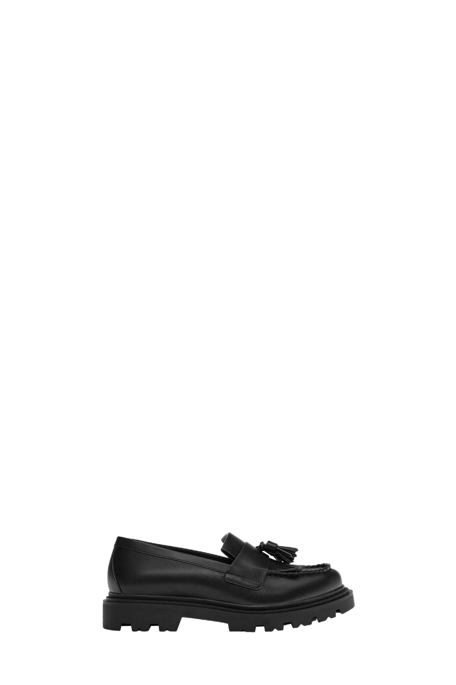Fringed loafers — Black