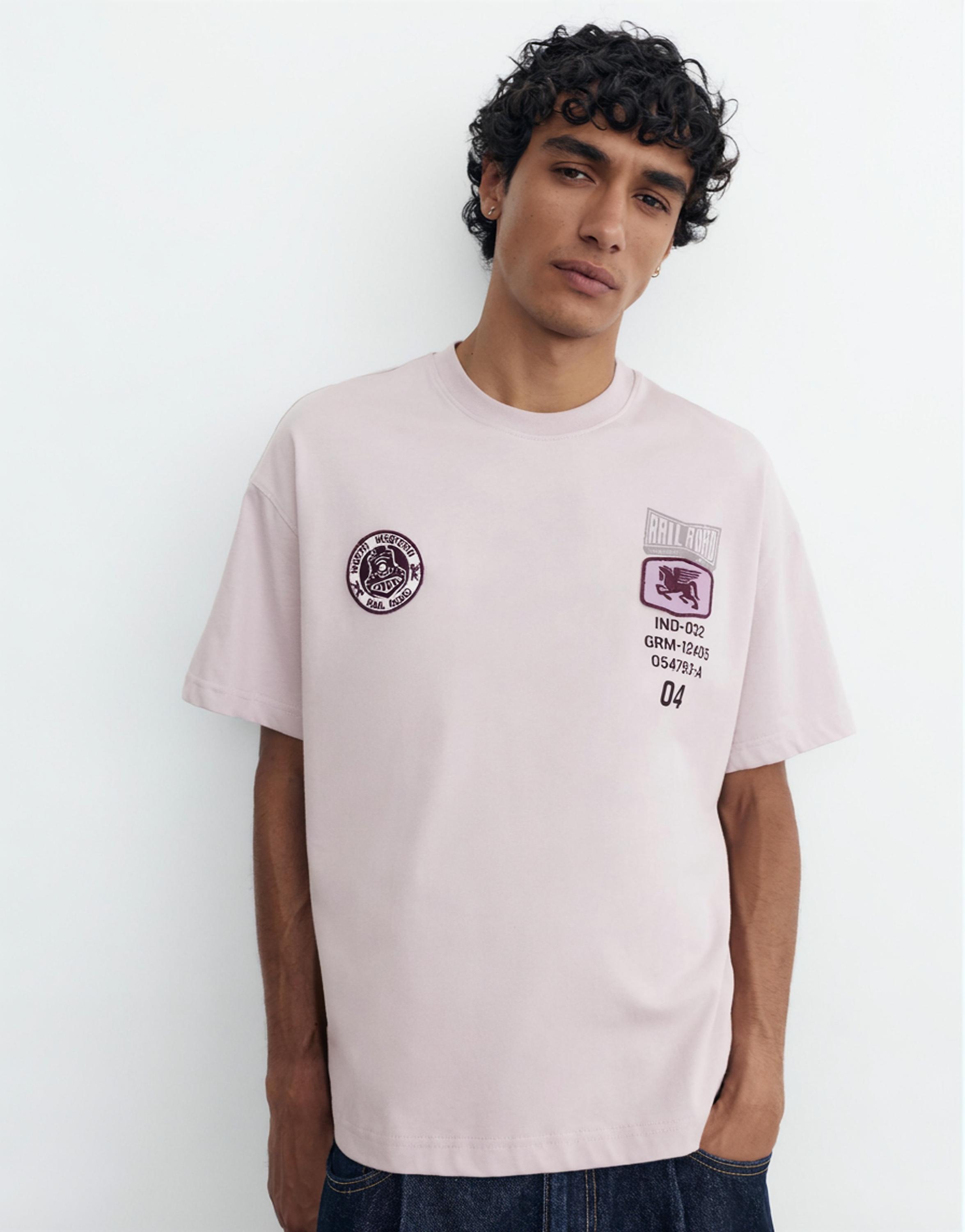 Boxy-fit graphic T-shirt — Lilac