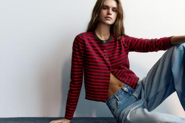 Basic cardigan — Red 5