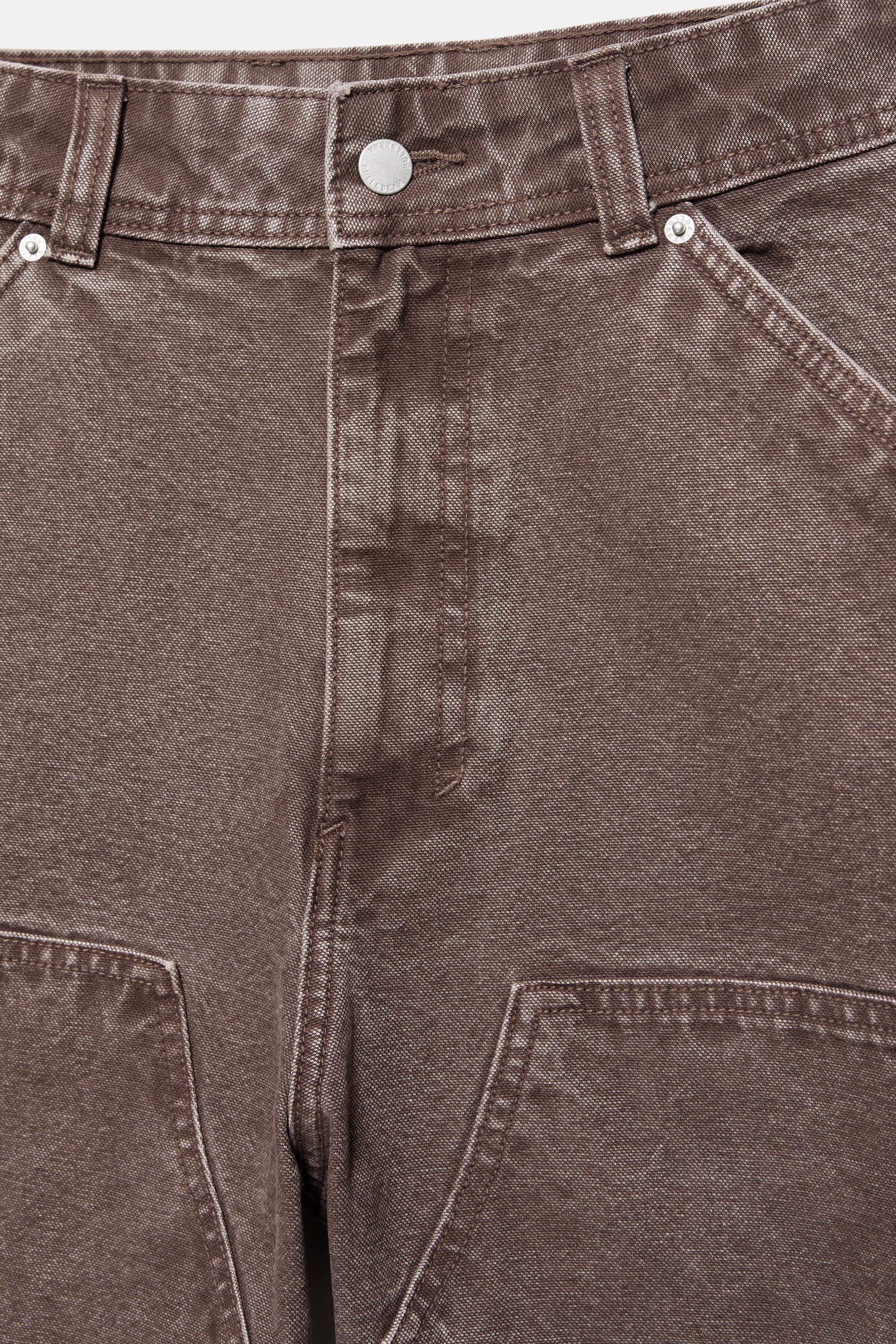Relaxed fit carpenter Bermuda shorts — Brown