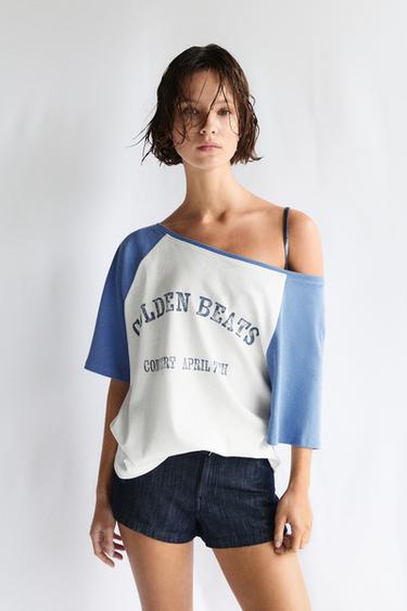 Asymmetric graphic T-shirt — Ice 2